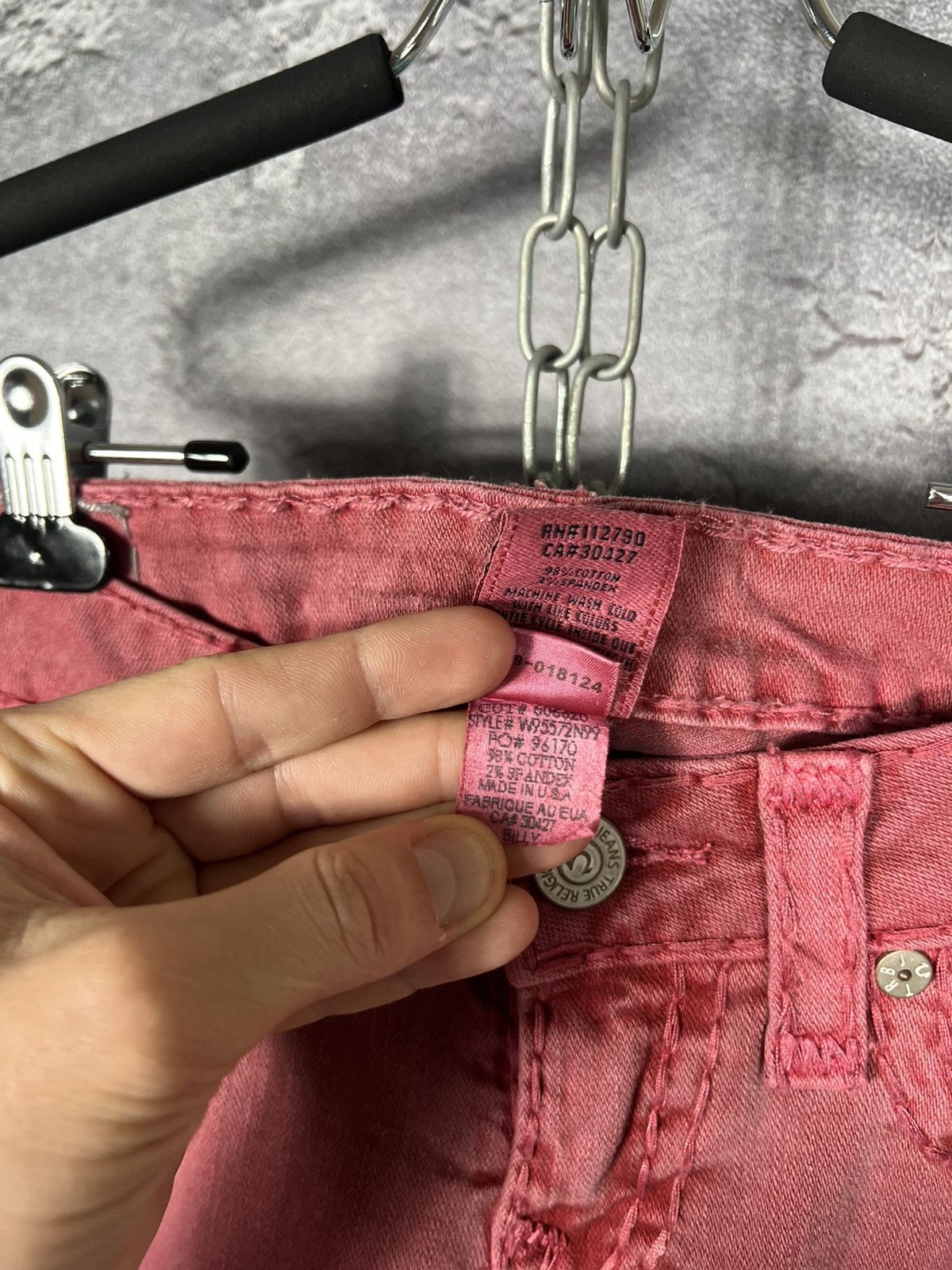 True Religion Vintage True Religion Flare Billy Super T Pink Jeans Size 27" / US 4 / IT 40 - 9 Thumbnail