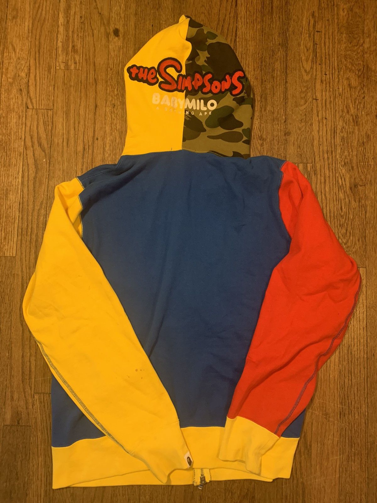 Bape × The Simpsons Bape X Simpsons Crazy Color Bart Face Hoodie