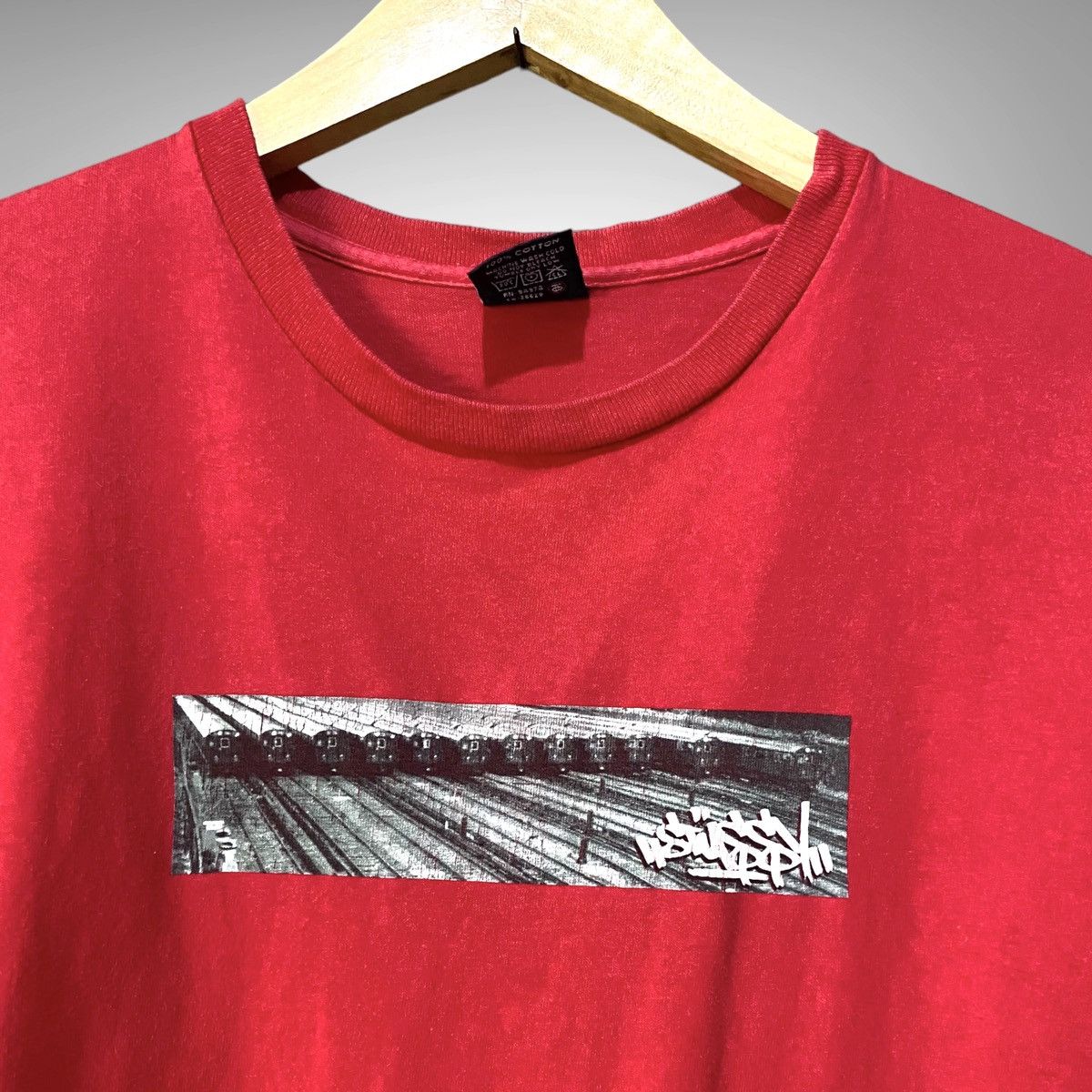 Stussy × Vintage Vintage 90's Stussy Grafitti Tee Size US M / EU 48-50 / 2 - 4 Thumbnail