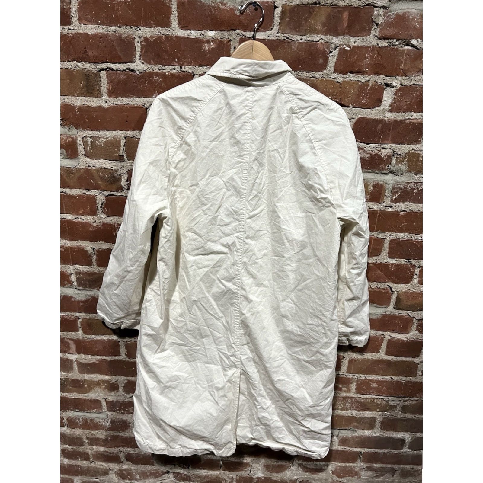 Zara Zara Women White Long Sleeve Pea Coat Jacket Size L Size L / US 10 / IT 46 - 2 Thumbnail