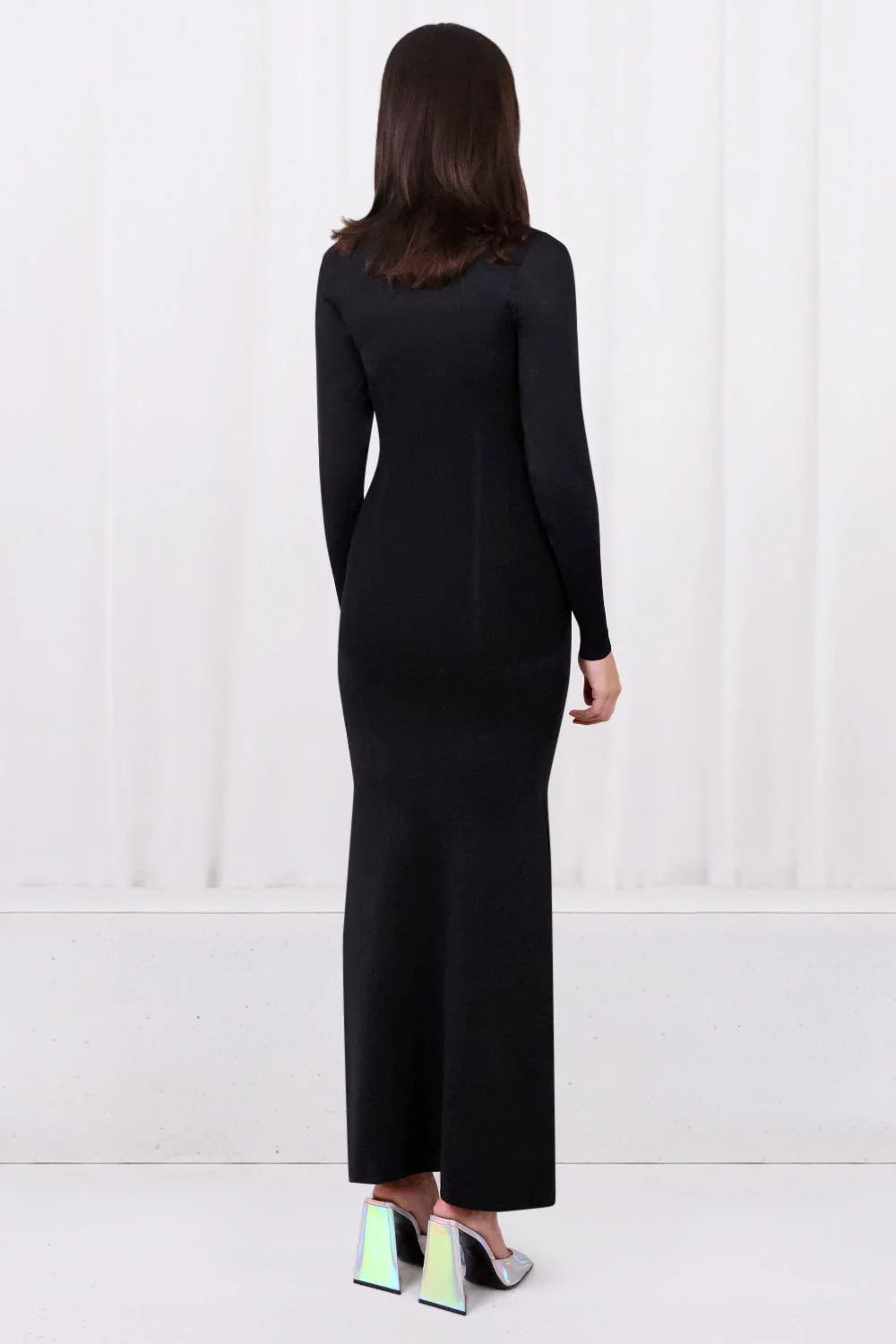 Lanvin o1y0326 Maxi Dress in Black Size XS / US 0-2 / IT 36-38 - 3 Thumbnail