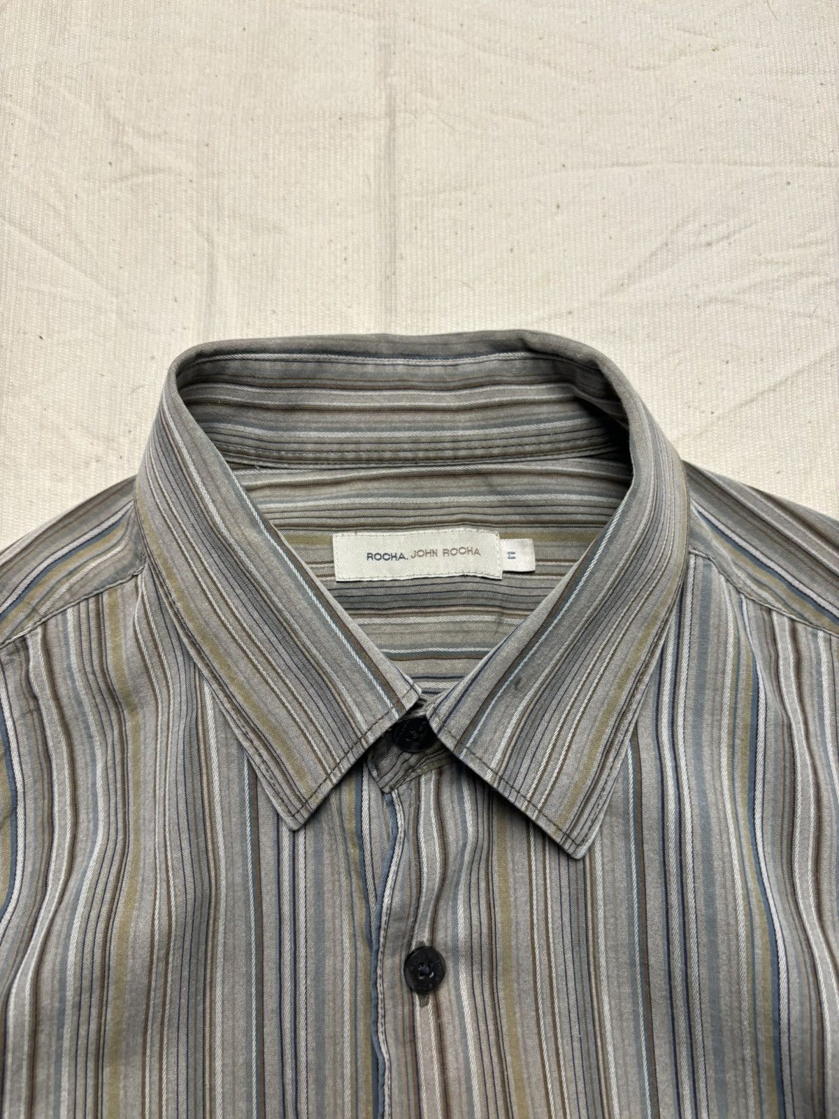 Designer × Japanese Brand Vintage Rocha John Rocha Striped Shirt Size US M / EU 48-50 / 2 - 5 Thumbnail