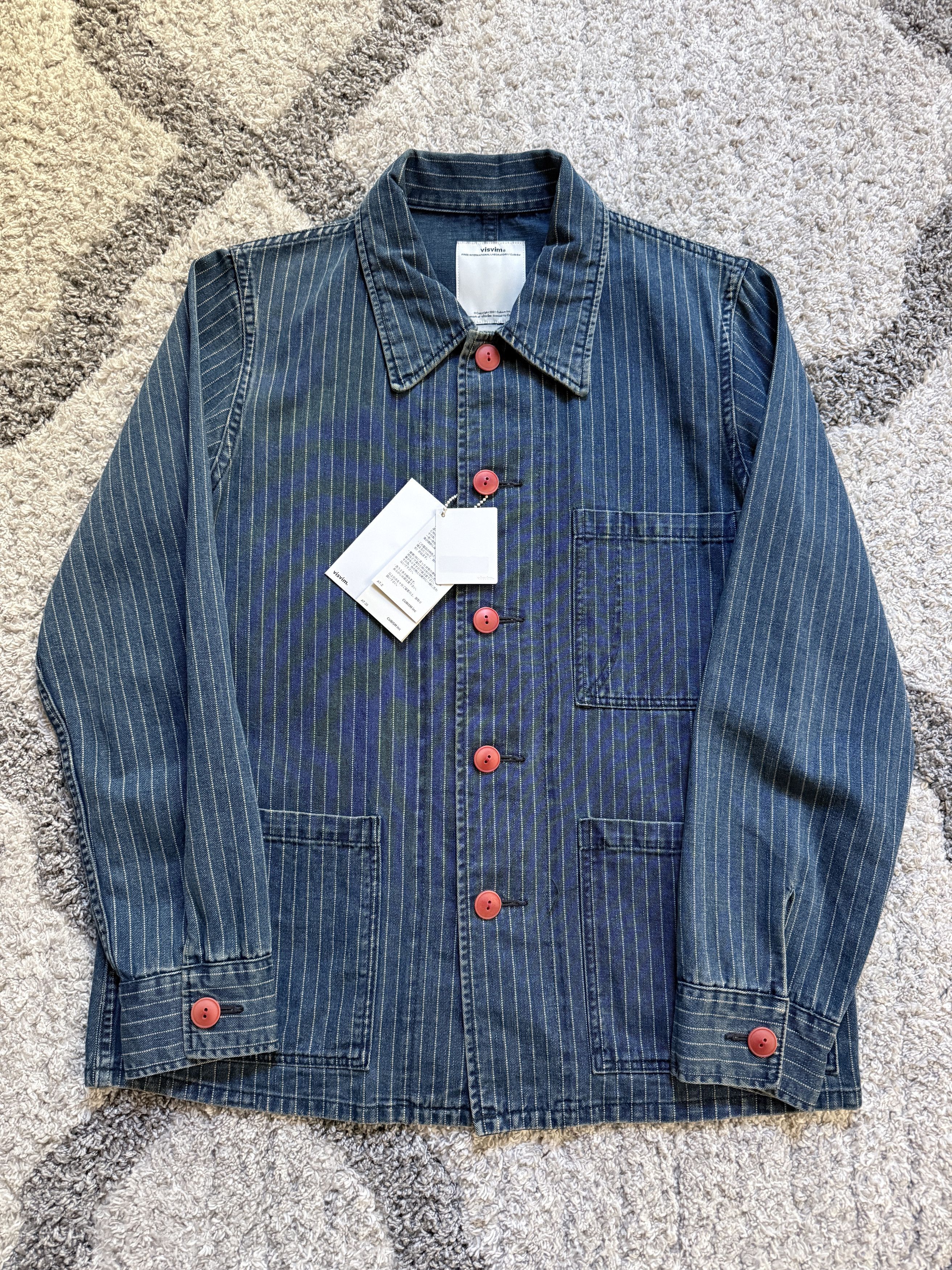 Visvim Wabash Stripe Denim Coverall Jacket SS15 Size US S / EU 44-46 / 1 - 2 Thumbnail