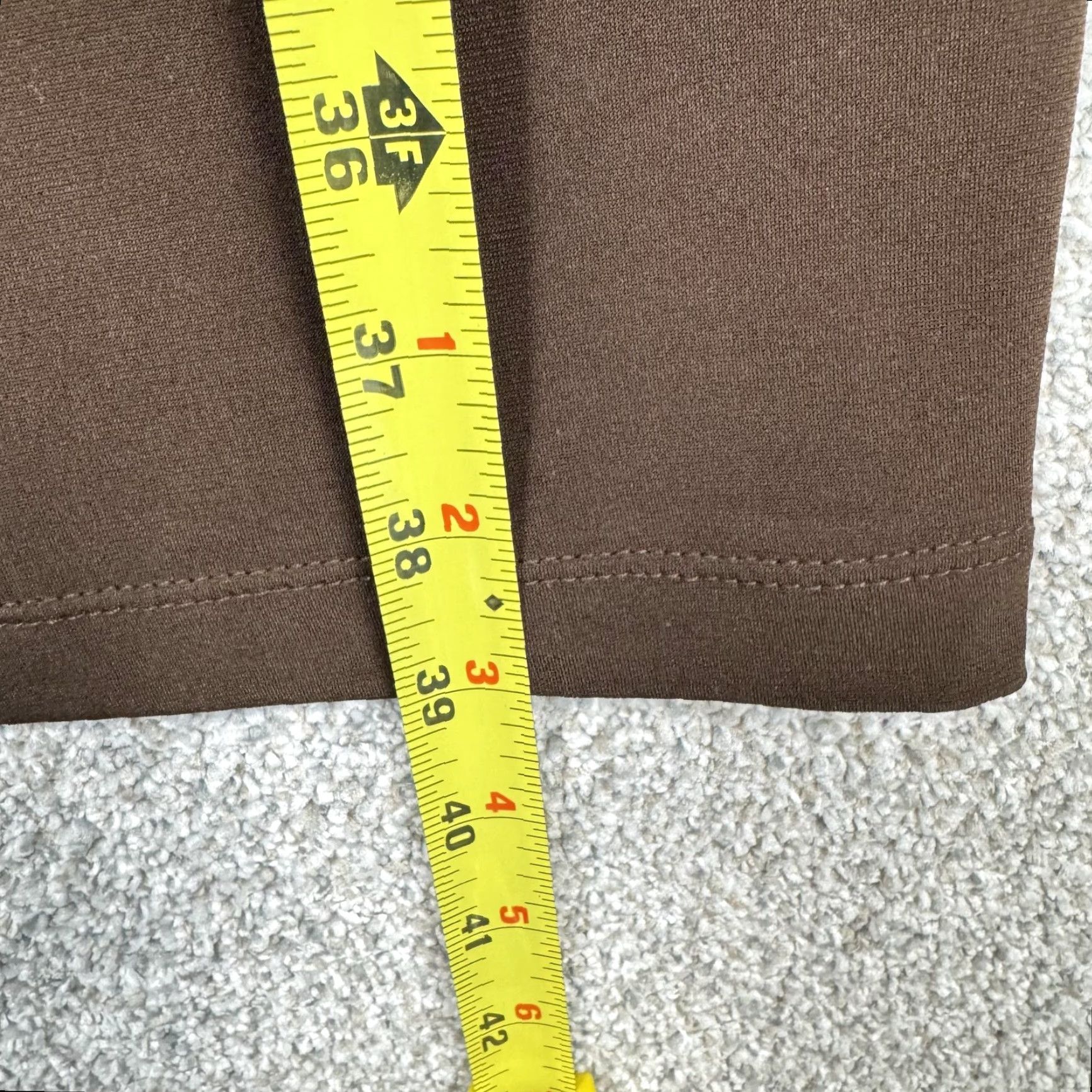 Vintage VINTAGE B. MOSS Dress Sheath 2 Women Brown Sleeveless V-Neck 39in Knee Length Polyester Jersey Party/Cocktail Brown Turquoise Contrast Interior Y2K Size XS / US 0-2 / IT 36-38 - 3 Thumbnail