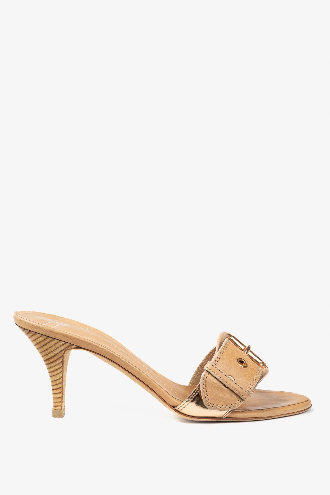 Giuseppe Zanotti Giuseppe Zanotti Camel Leather Buckled Mule Sandals Size US 6.5 / IT 36.5 - 2 Thumbnail