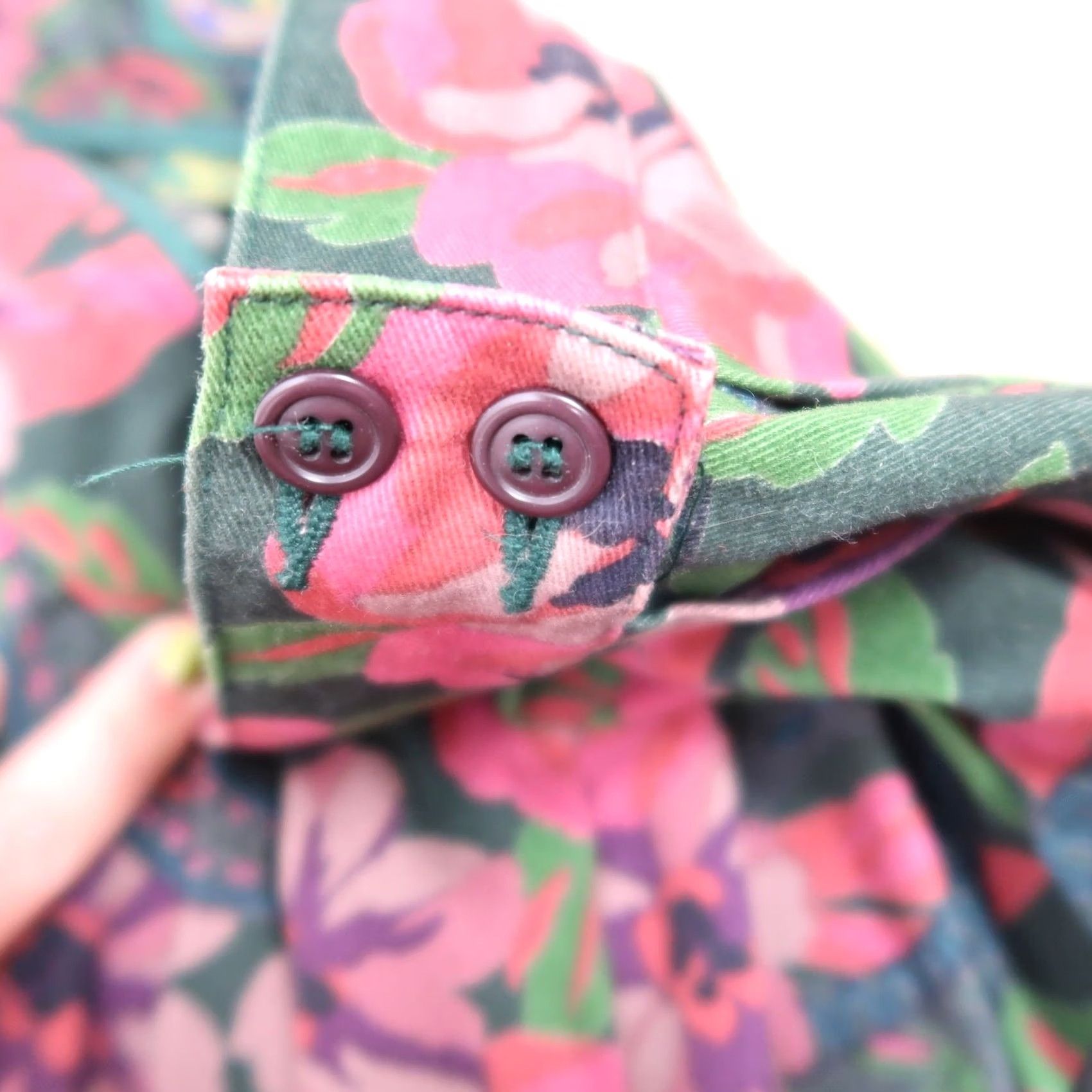 Charter Club VINTAGE Charter Club Skirt 4 pink and green floral pleated a-line midi 90s Size 27" / US 4 / IT 40 - 5 Thumbnail