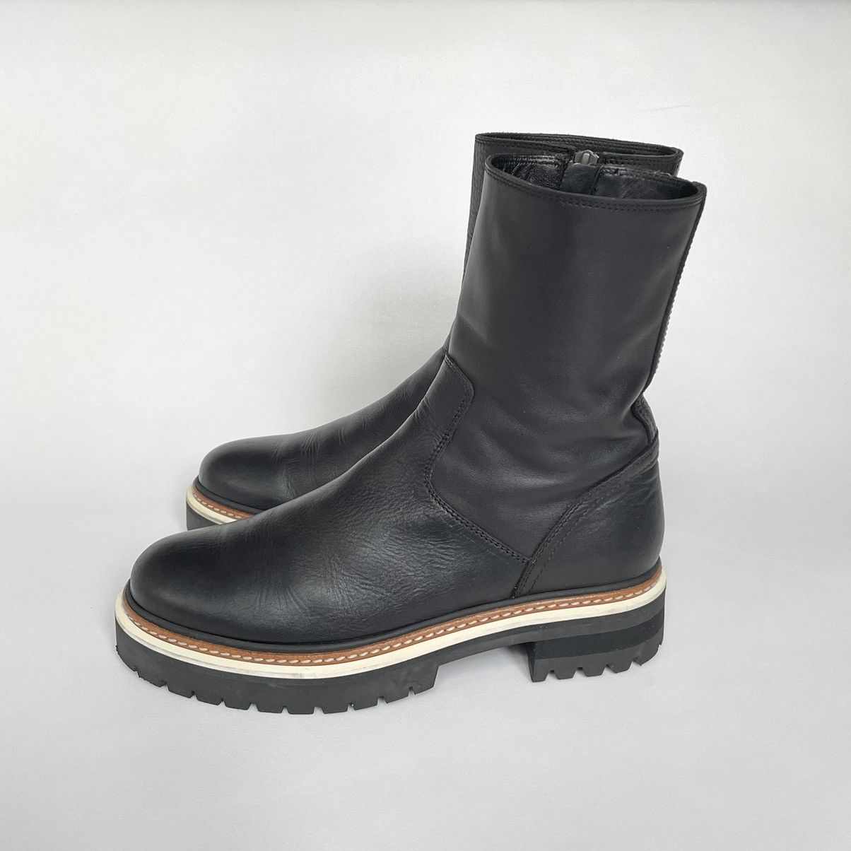 Ann Demeulemeester Black Leather ‘Tucson’ Combat Boots Size US 10 / IT 40 - 1 Thumbnail