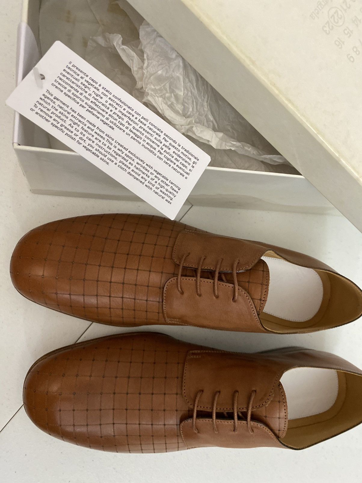 Maison Margiela Maison Margiela 22 🇮🇹 Brown Matrix Single Stitch Derby 10 New Size US 10 / EU 43 - 6 Thumbnail