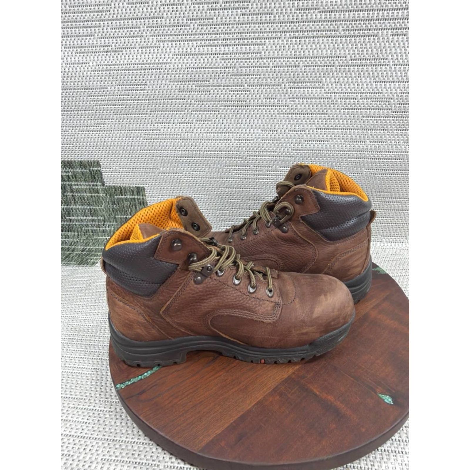 Timberland Pro Boots Womens Titan Alloy Toe Work Brown Waterproof Size 7.5 Wide Timberland Pro Titan 6 Workwear Mens?