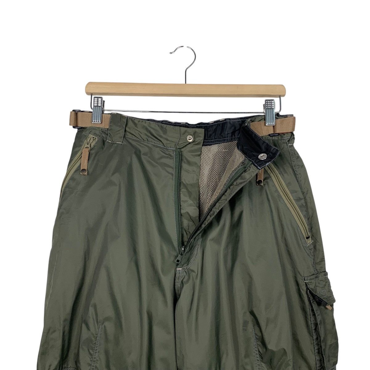 Japanese Brand PRACT STUDIO Utility Goods Green Nylon Pant #2543-C115 Size US 30 / EU 46 - 11 Thumbnail