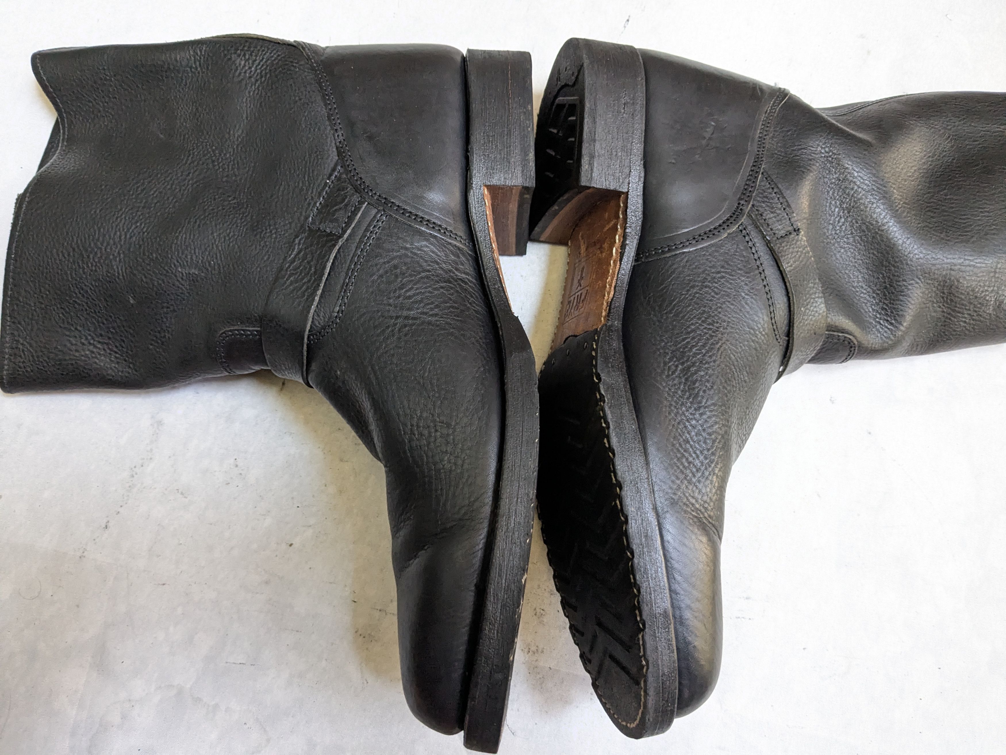 Frye Frye Engineer Boots Black 13 M Leather Buckle Strap USA Size US 13 / EU 46 - 13 Thumbnail