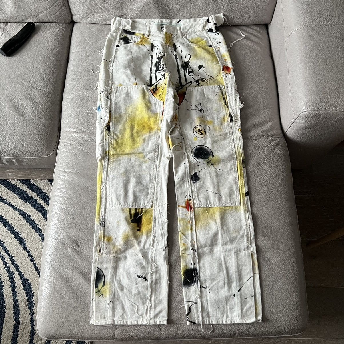Futura × Off-White Off-White C/O Virgil Abloh X Futura denim carpenter pants Size US 30 / EU 46 - 1 Thumbnail