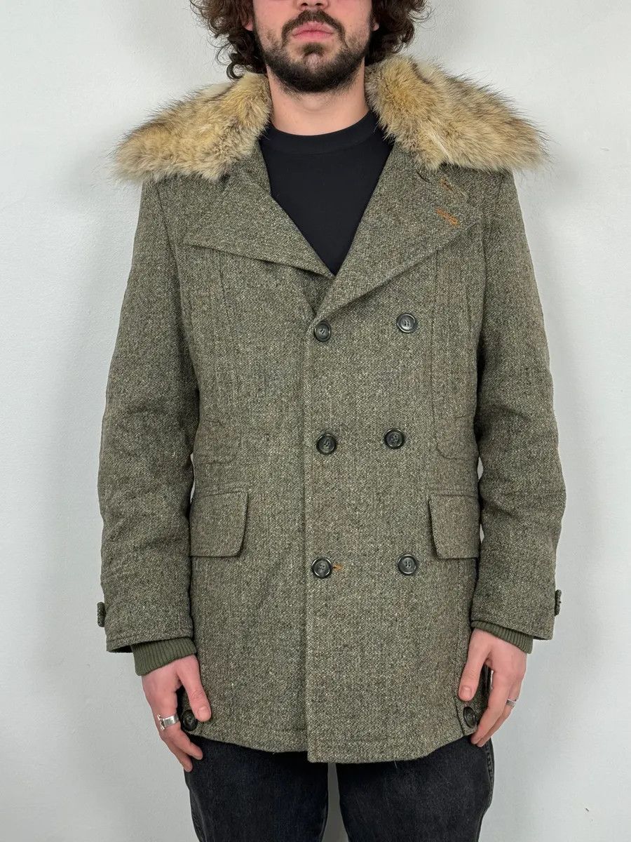 Dolce & Gabbana 2000s Dolce & Gabbana Fur Collar Grey Wool Imperial Jacket Size US M / EU 48-50 / 2 - 2 Thumbnail