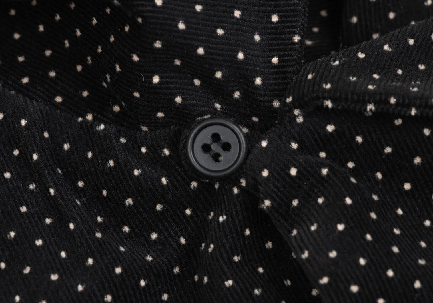 Jean Paul Gaultier Open Collar Dot Shirt in Black Beige (Size M) Size US M / EU 48-50 / 2 - 6 Thumbnail