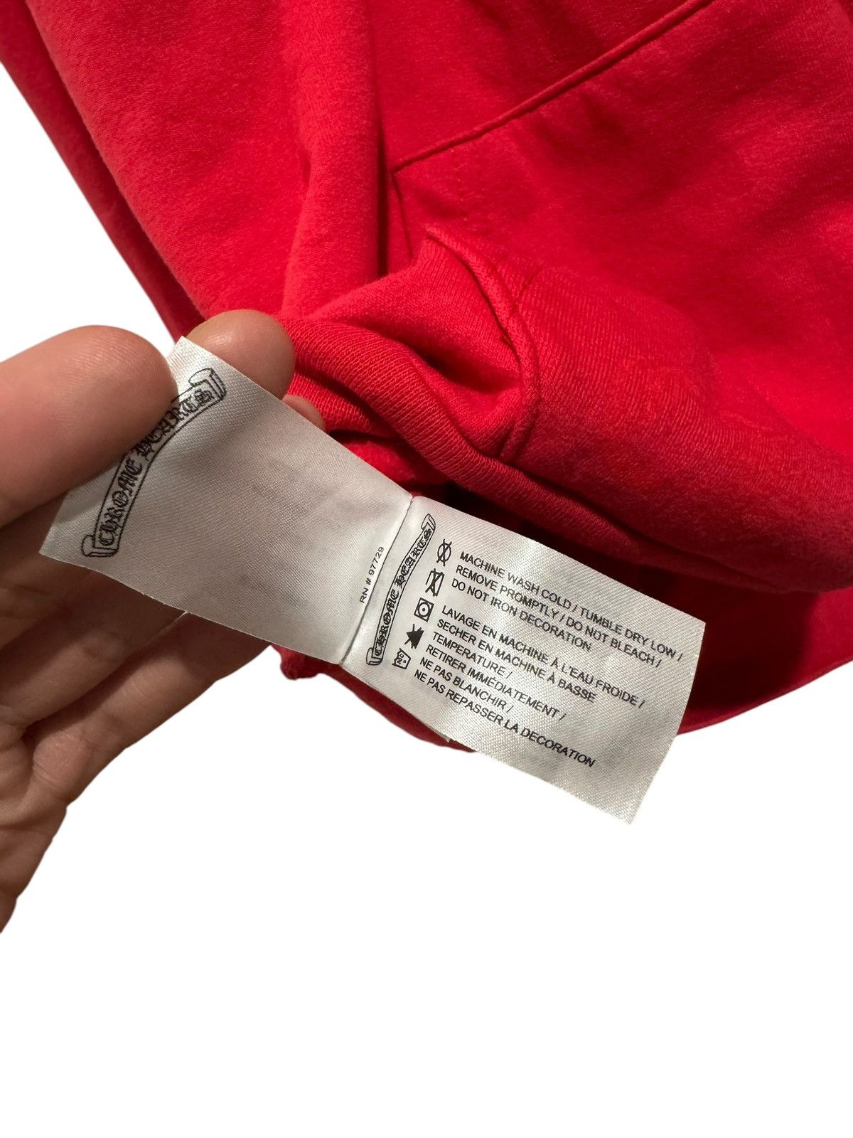 Chrome Hearts Chrome Hearts Online Exclusive Scroll Logo Hoodie Red Size US S / EU 44-46 / 1 - 13 Thumbnail