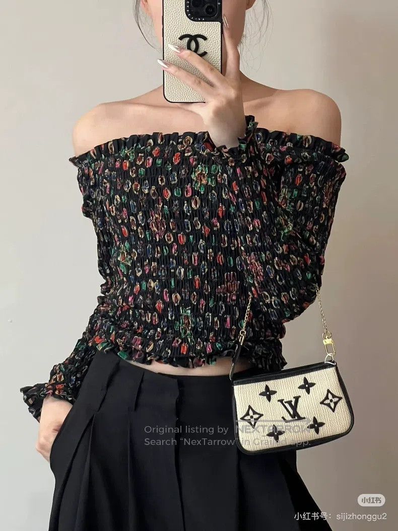 Chanel Chanel 21C early spring gem pattern printed one-shoulder p Size XXS / US 00 / IT 34 - 7 Thumbnail