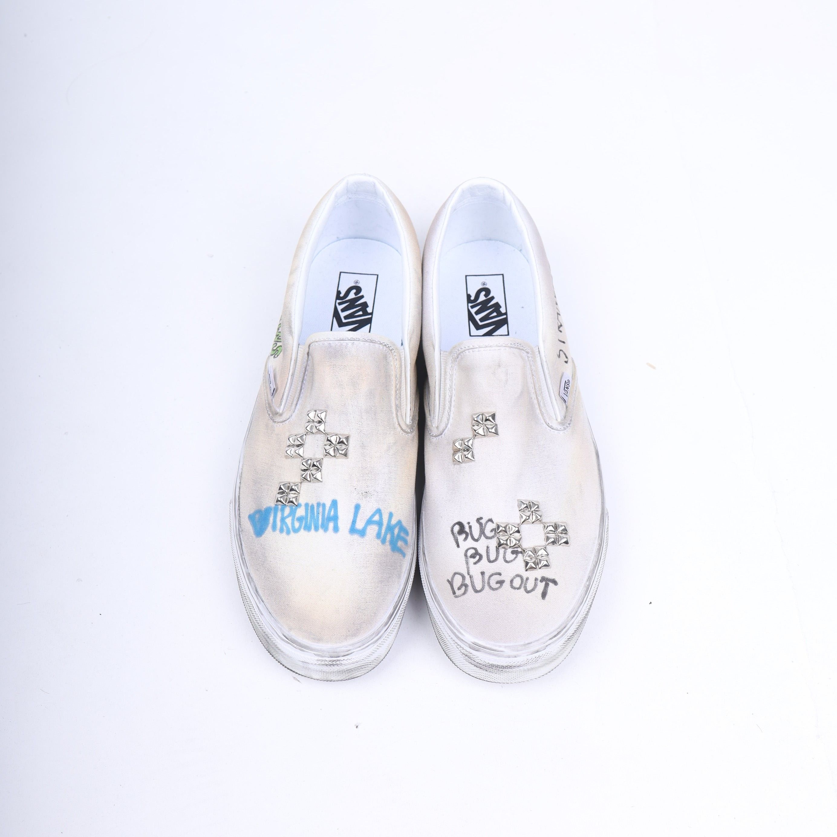 Paly Hollywood PALY 1/1 HAND DRAWN VANS SLIP ONS Size US 12 / EU 45 - 13 Thumbnail