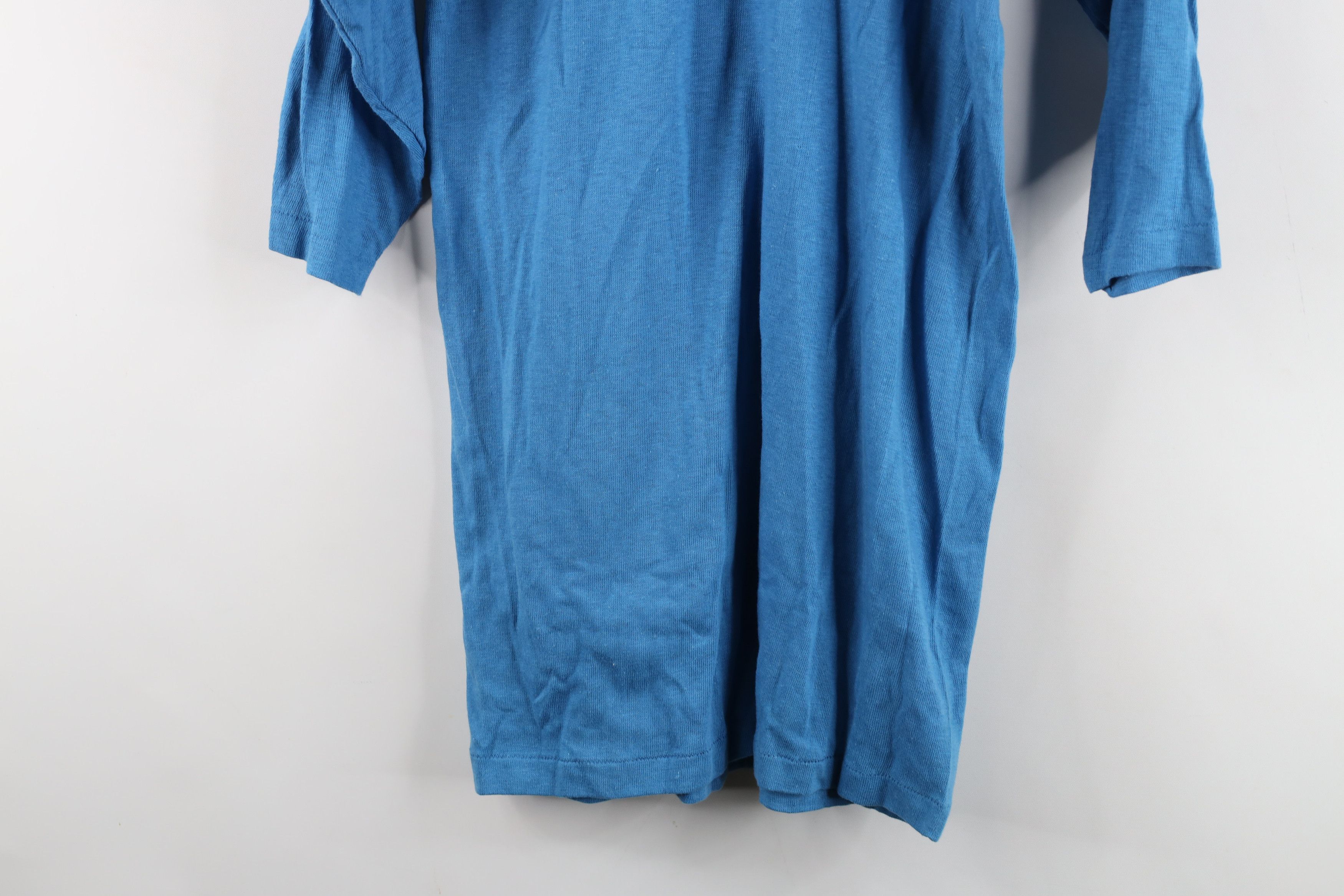 Vintage Vintage 60s 70s Cotton Knit Football Jersey T-Shirt Blue USA Size US S / EU 44-46 / 1 - 12 Thumbnail