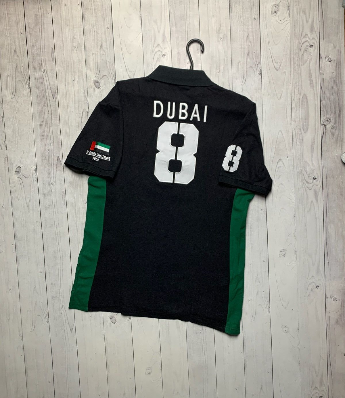 Vintage polo Ralph Lauren Dubai big logo size L slim fit