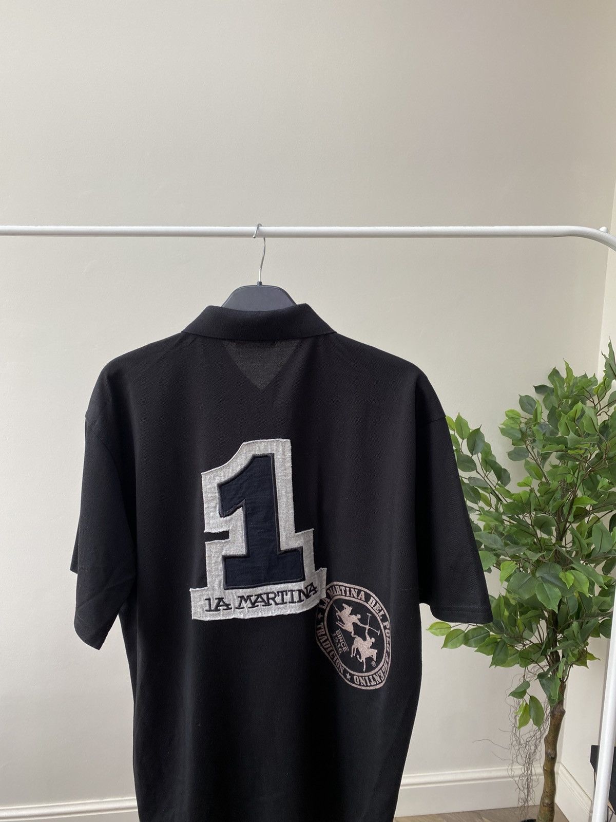 La Martina × Vintage Vintage La Martina Black Polo T - Shirt Size US XL / EU 56 / 4 - 10 Thumbnail