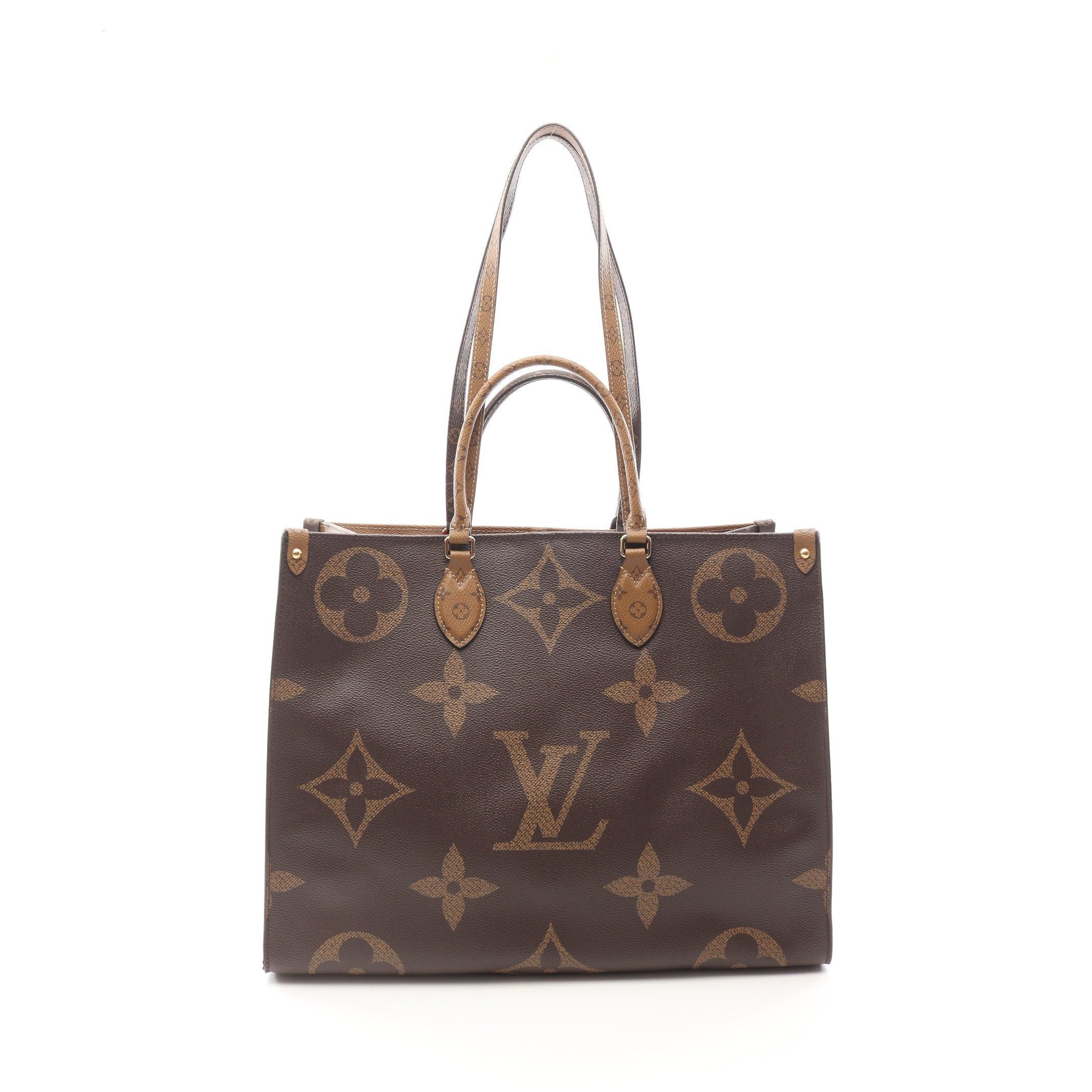 Louis Vuitton Louis Vuitton On-The-Go Gm Monogram Giant Reverse Shoulder Bag Tote Brown Beige Size ONE SIZE - 1 Thumbnail