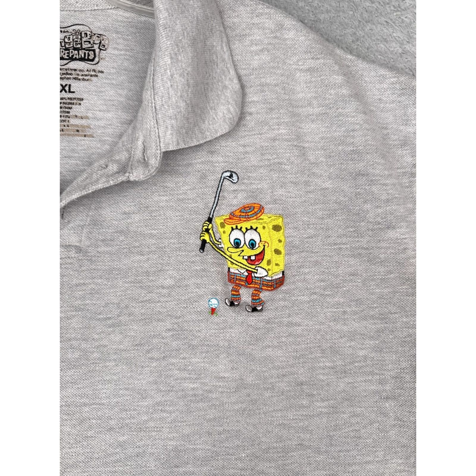 Nickelodeon Nickelodeon SpongeBob SquarePants Polo Shirt Men 2XL Gray Polo Short Sleeve Slim Casual Golf Sport Shirt Size US XXL / EU 58 / 5 - 6 Thumbnail