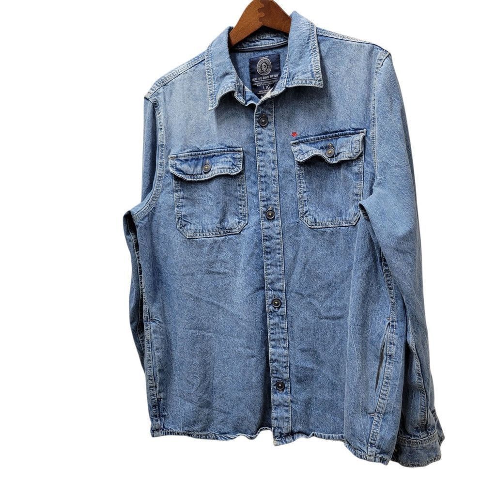 Buffalo David Bitton Buffalo David Bitton Jeremy Men's Denim Shirt Jacket Large Size US L / EU 52-54 / 3 - 3 Thumbnail