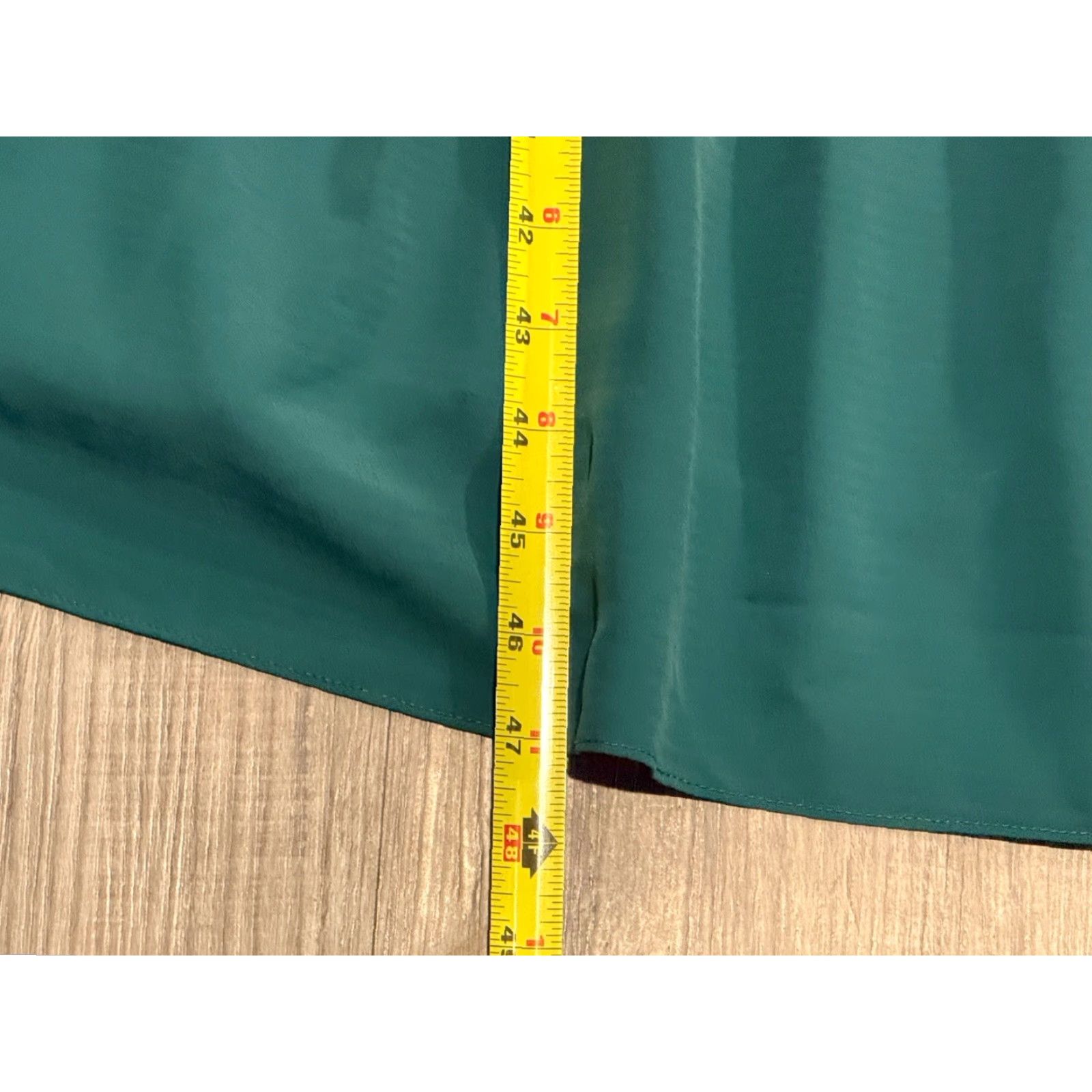 Vintage Hill House The Louisa Nap Dress Green XL Midi Women's Square Neck Flutter Sleeve Ruffle Smocked 100% Recycled Polyester Size XL / US 12-14 / IT 48-50 - 3 Thumbnail
