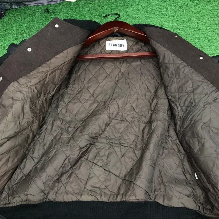 Japanese Brand SY0182 VTG FLANDRE WOOL/LEATHER SLEEVE VARSITY JACKET Size US M / EU 48-50 / 2 - 6 Thumbnail