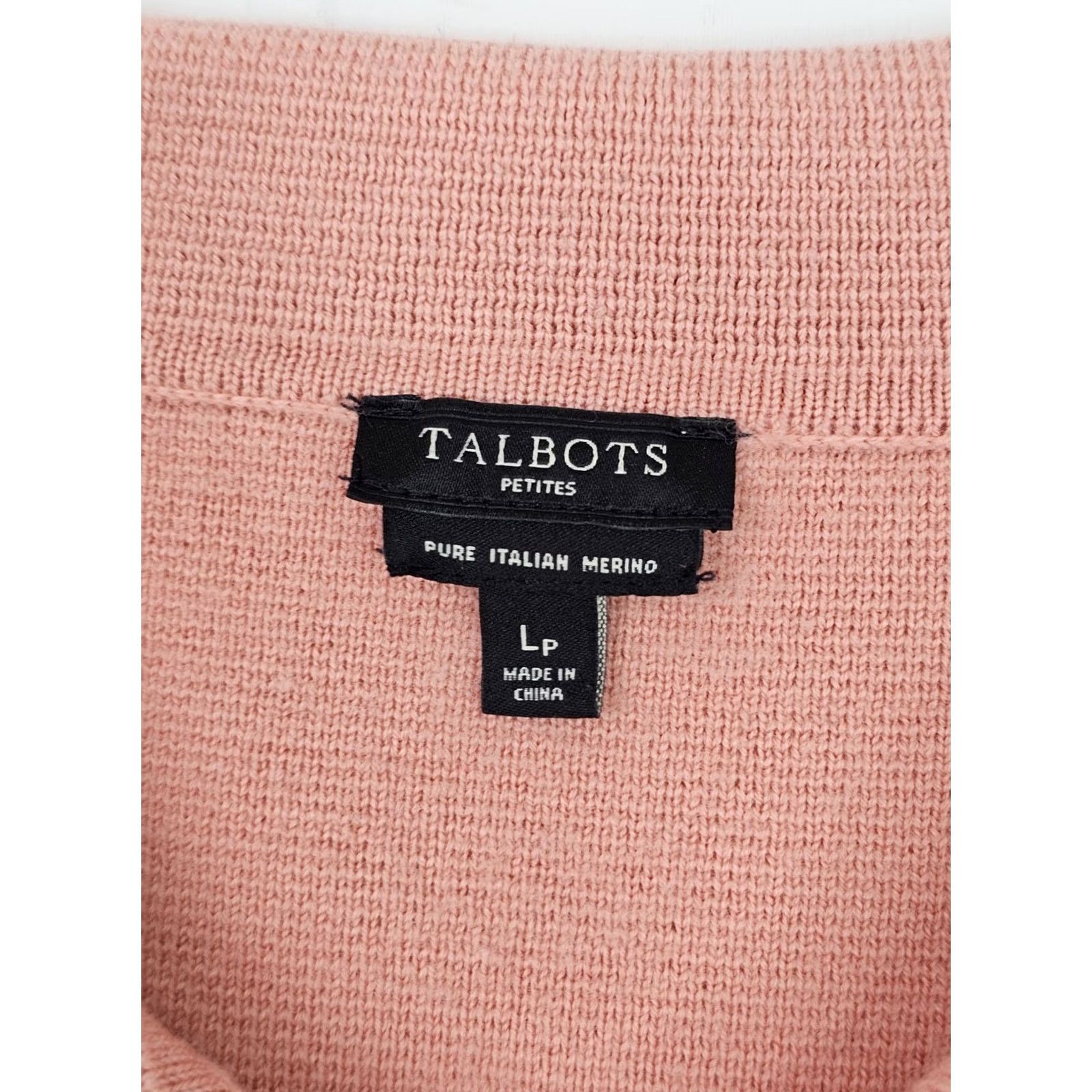 Talbots Talbots Italian Merino Wool Button Up Coat Women Petites L Peach Pink Cardigan Style Coat - Pink Wool Jacket Womens Size L / US 10 / IT 46 - 2 Thumbnail