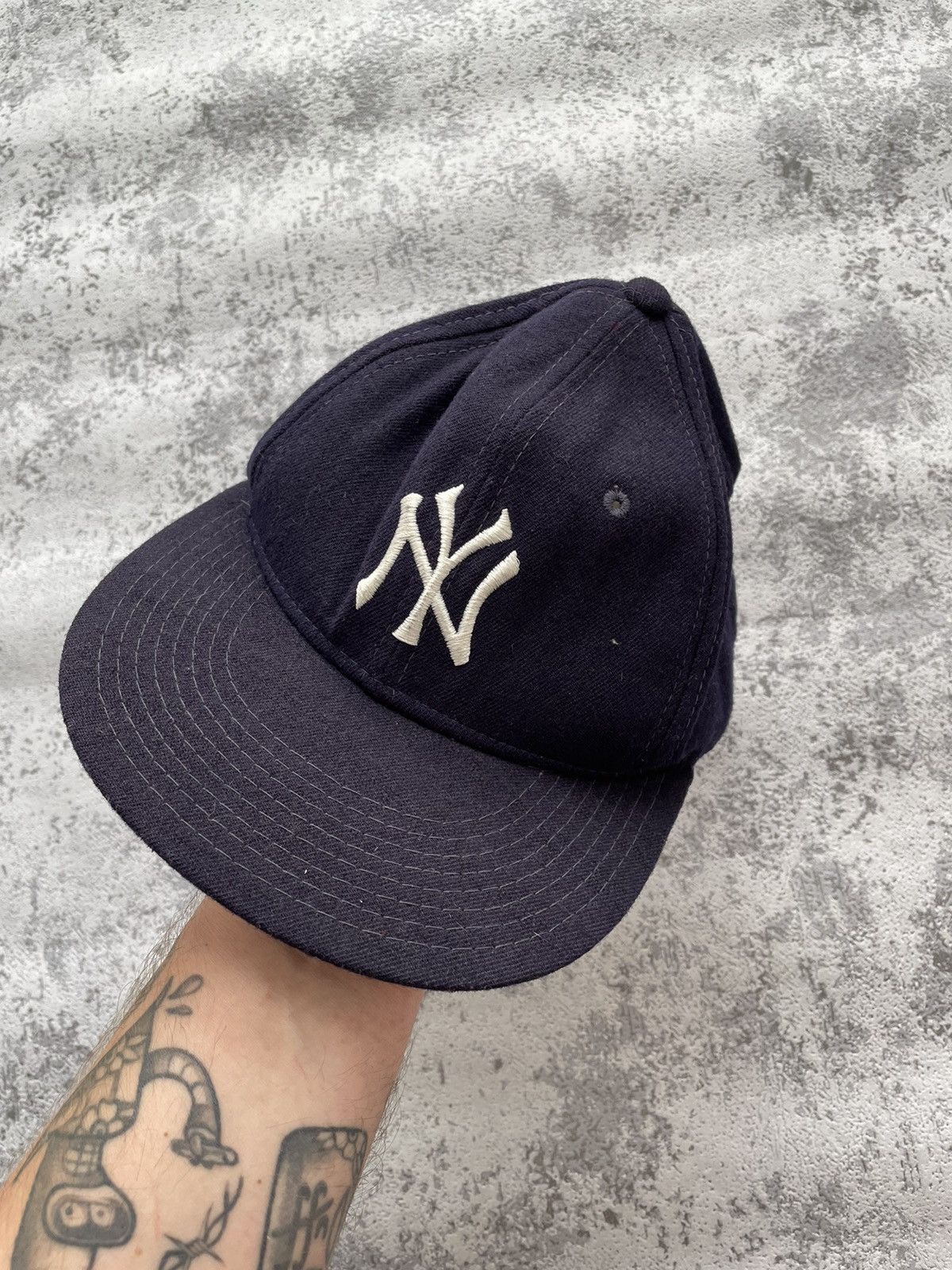 New York Yankees × Vintage Vintage 90s New York Yankees New Era Diamond Cap Size ONE SIZE - 1 Thumbnail