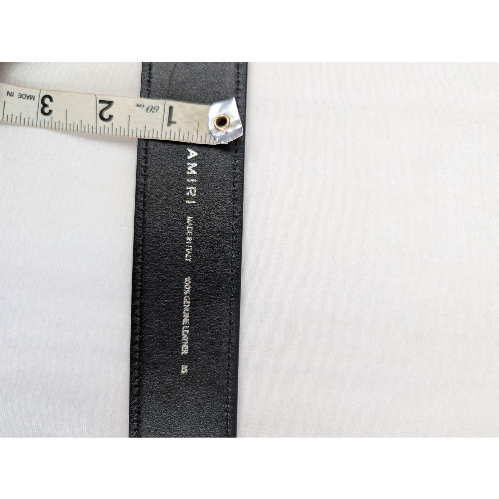 Amiri o1rshd1 Size: 85 / Bones Stacked Belt in Black Size 34 - 14 Thumbnail