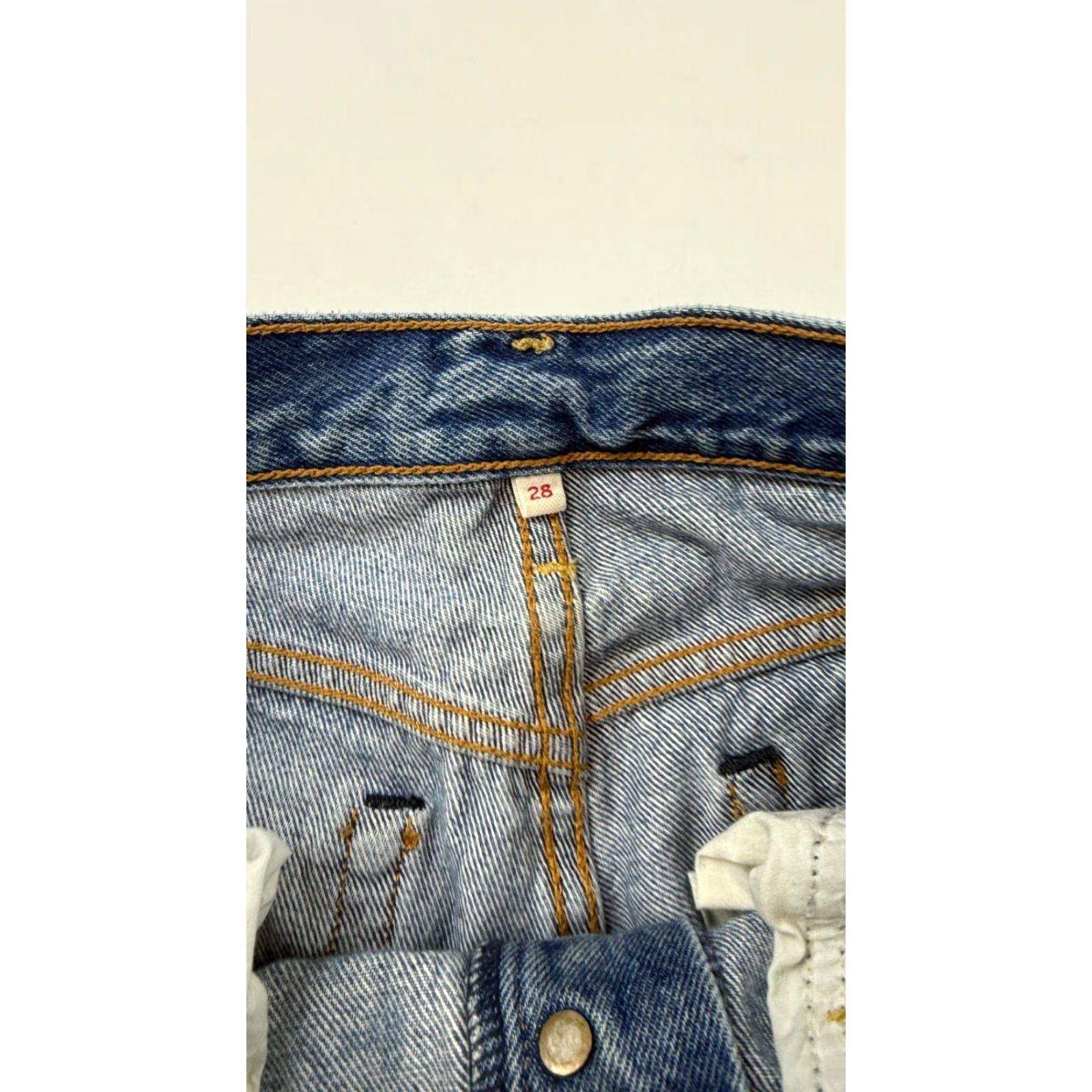 Levi's Levi’s Jeans Women 28 Blue Denim Straight Leg Button Fly Distressed 5-Pocket Regular Fit Cotton Jeans Size 28" / US 6 / IT 42 - 6 Thumbnail
