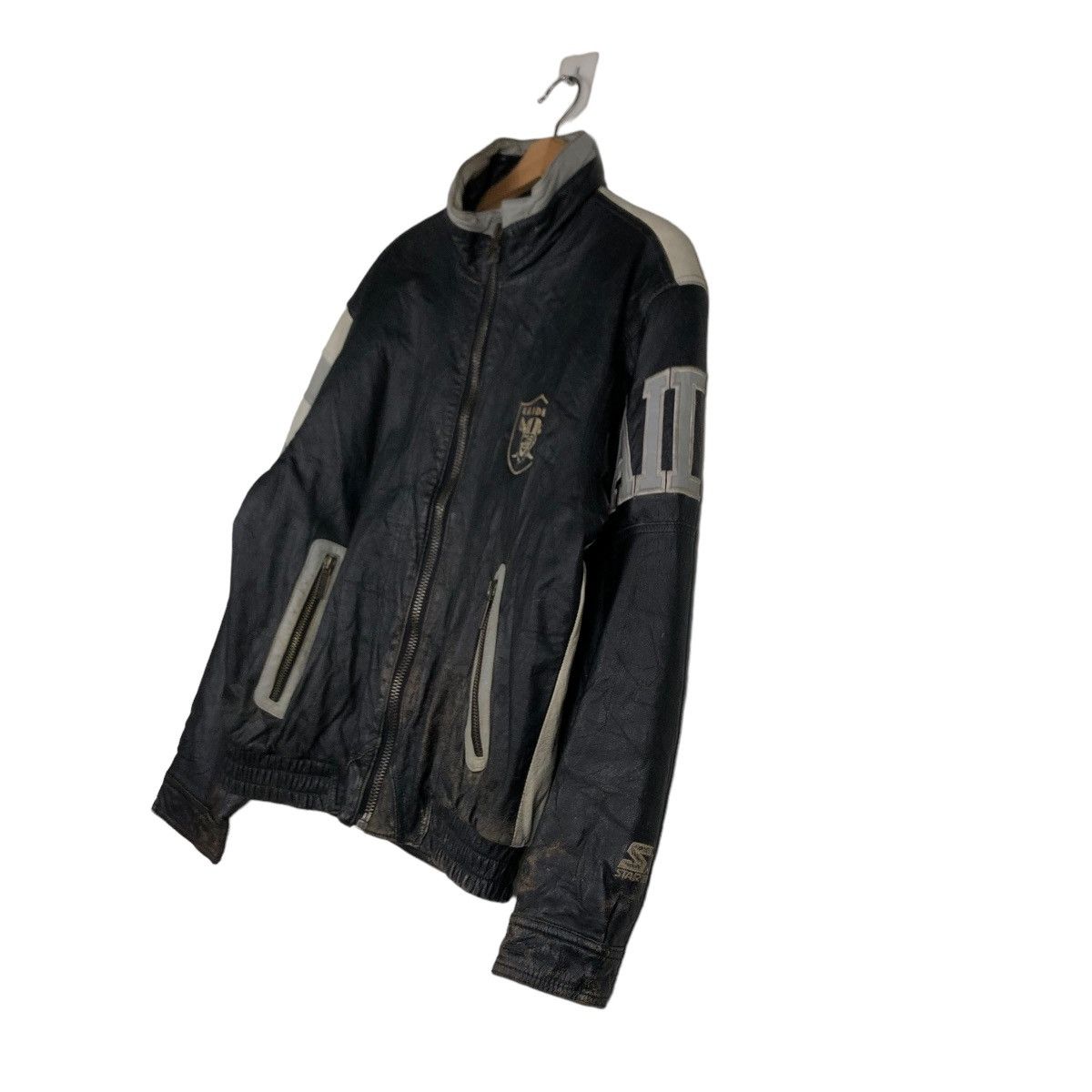 Starter 🔥VINTAGE LEATHER JACKET STARTER RAIDERS NFL BIG LOGO Size US M / EU 48-50 / 2 - 4 Thumbnail