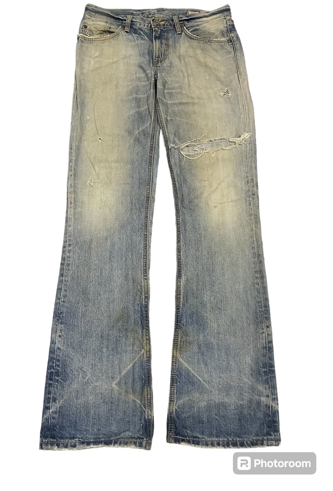 Edwin 90s OG EDWIN 512 RV DISTRESSED JEANS FLARE Size US 30 / EU 46 - 2 Thumbnail