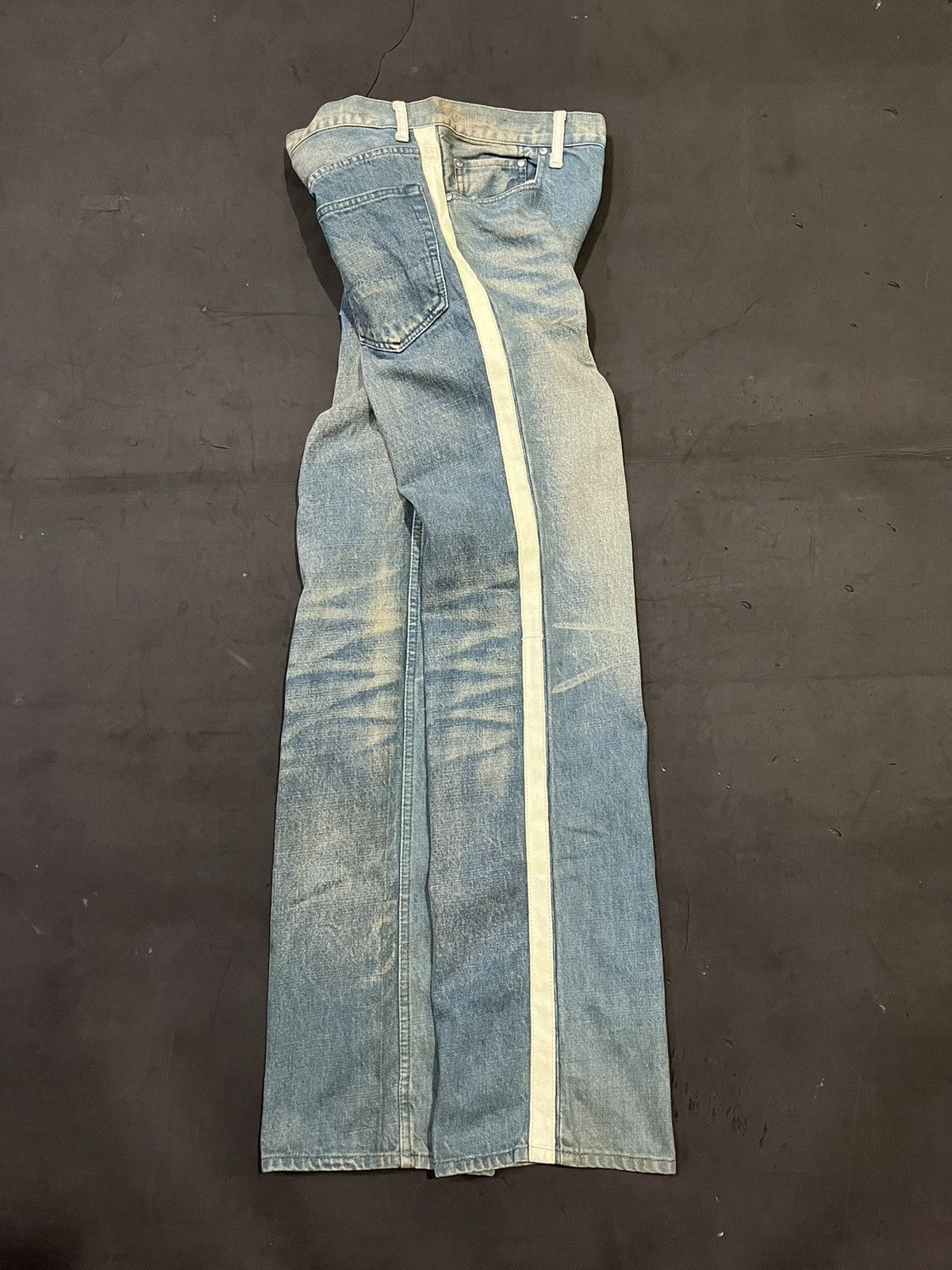 Abahouse Abahouse archive liner leather flared jeans | Grailed