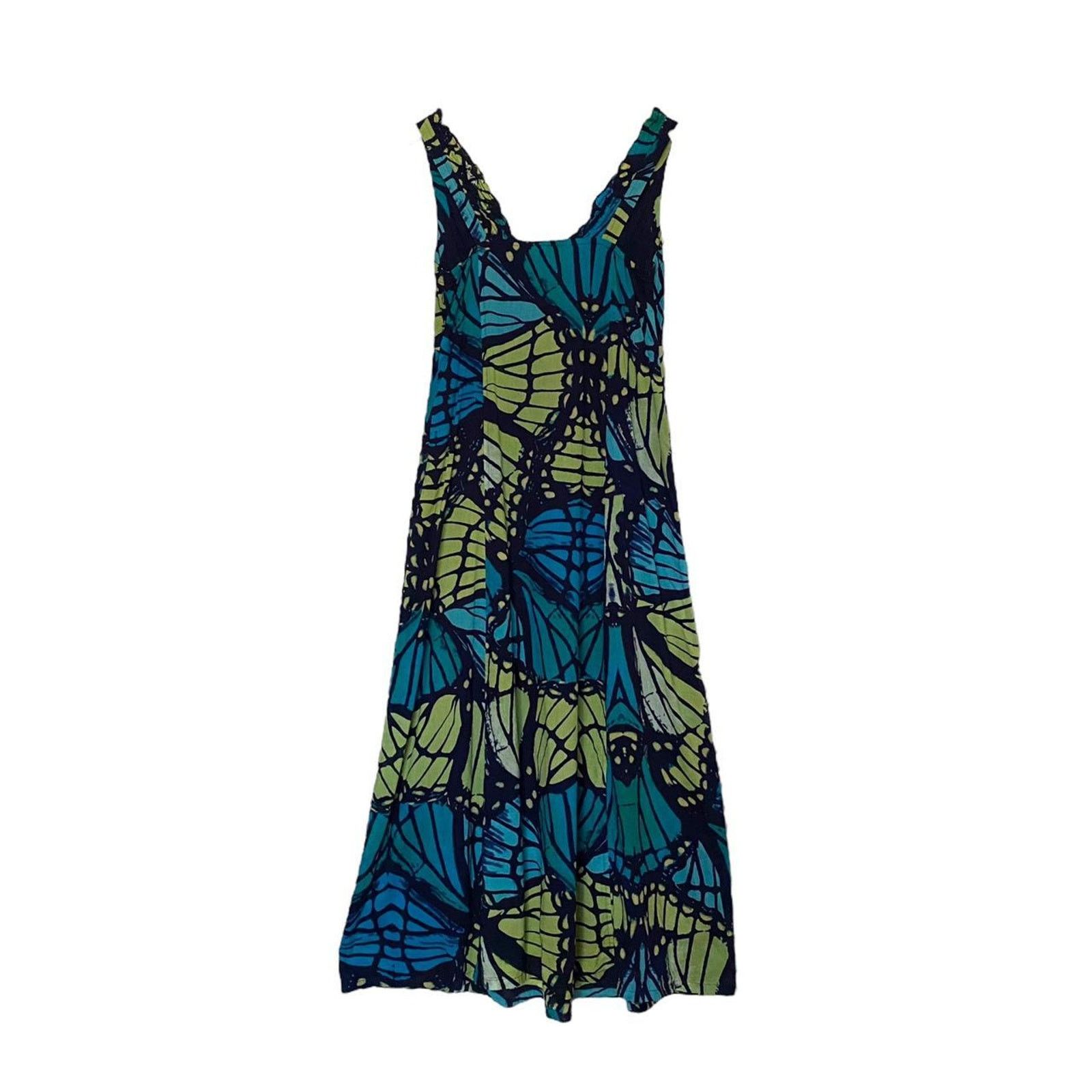Other × Vintage Adini Y2K Vintage Butterfly Boho Summer Maxi Dress UK Size 8 Size S / US 4 / IT 40 - 4 Thumbnail
