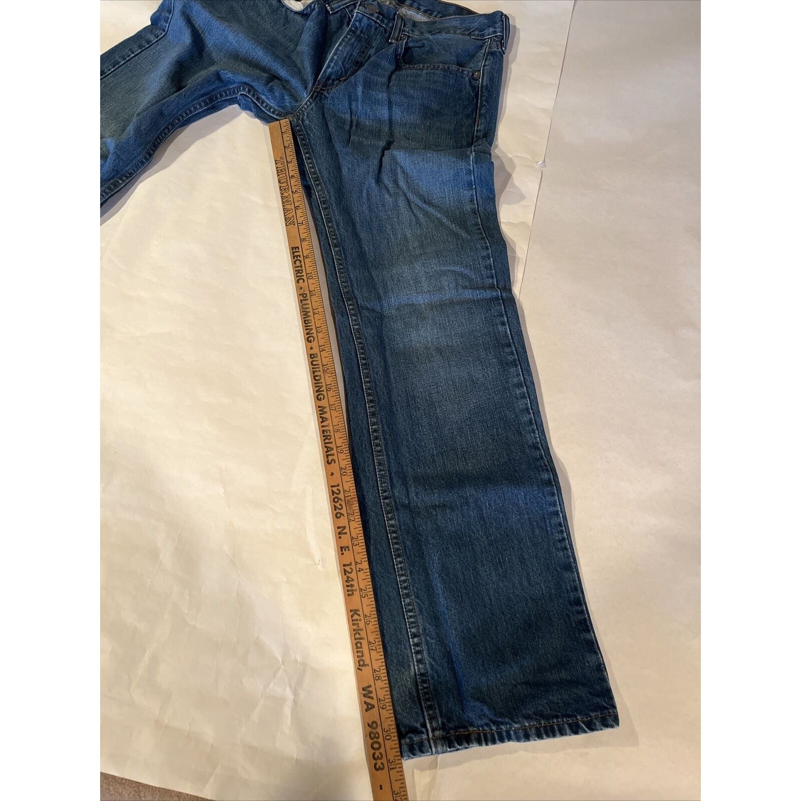 Levi's Levi's 559 Men's 31x31 Medium Wash Straight Leg Blue Denim Size US 31 - 3 Thumbnail