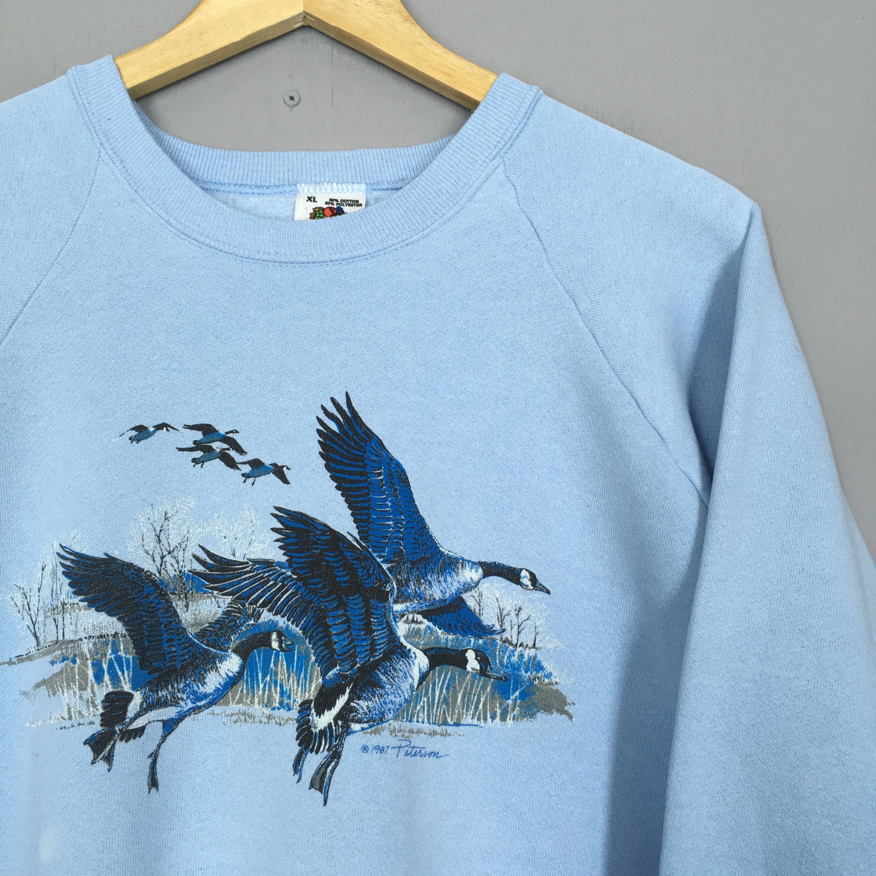 Habitat Vintage 80s Mottled Duck Wildlife Sweatshirt XLarge Size US XL / EU 56 / 4 - 2 Thumbnail