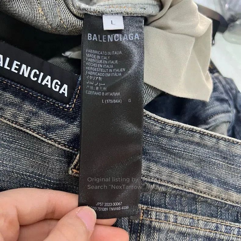 Balenciaga Balenciaga Vintage Blue Distressed Jeans. Size US 34 / EU 50 - 4 Thumbnail