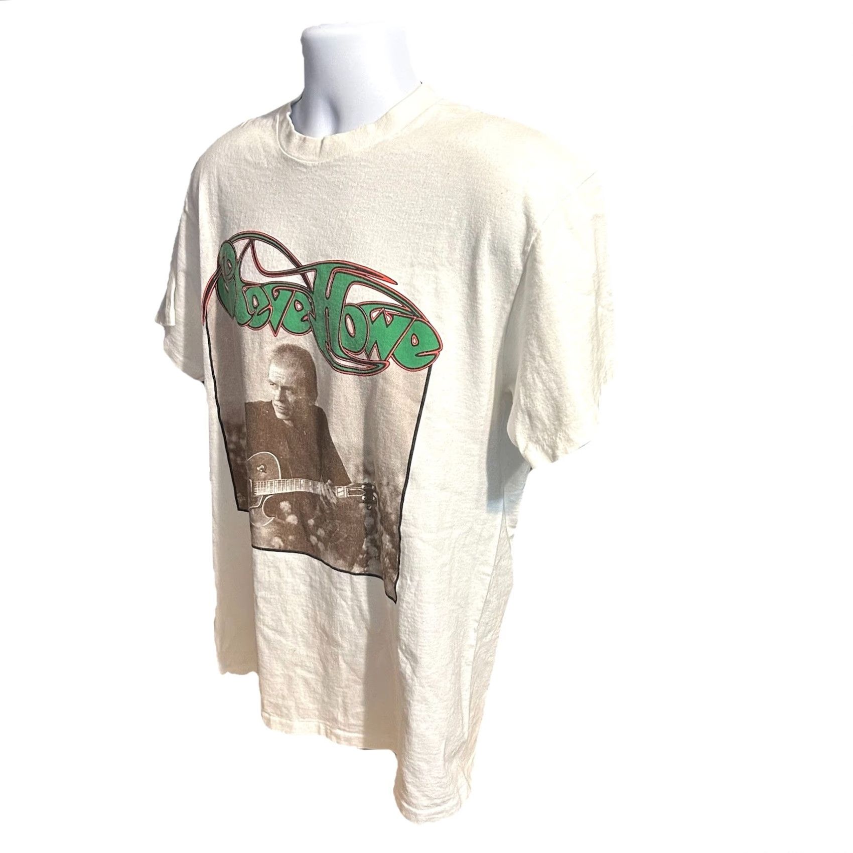 Vintage VINTAGE Steve Howe Shirt Men L White Short Sleeve Logo Graphic Print 2000s Concert Music Steve Howe Mens Size US L / EU 52-54 / 3 - 3 Thumbnail