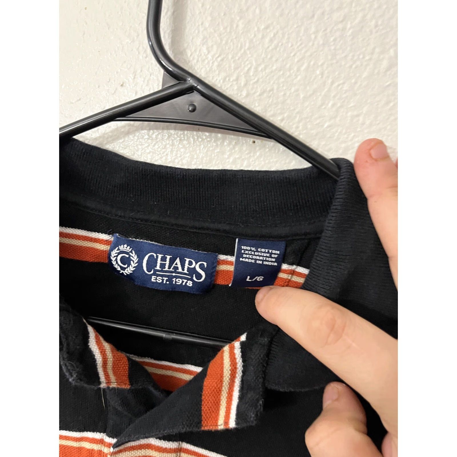 Chaps Chaps Polo Shirt Men Large Multicolor Striped Casual Golf Short Sleeve 100% Cotton Size US L / EU 52-54 / 3 - 3 Thumbnail