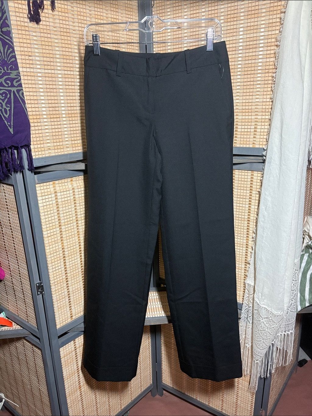 Ann Taylor Ann Taylor Black Wide-Leg Dress Trousers Size 25" / US 0 / IT 36 - 1 Thumbnail