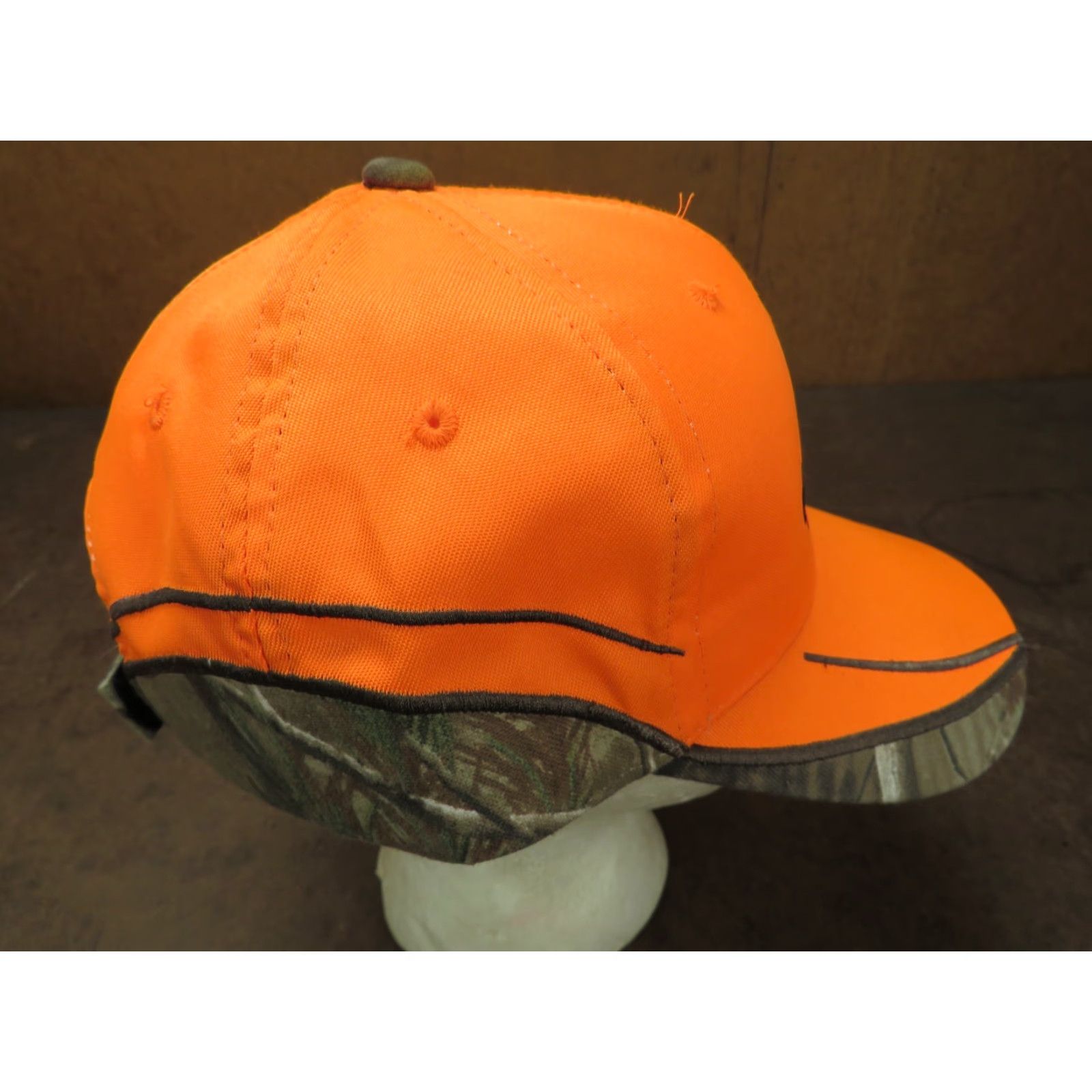 Vintage VTG NWT Precision Equipment camo Blaze Orange Saftey Hunting trucker cap hat Hat Cap Adjustable Snapback HaT 1980s Mens Womens Boys Girls Size 44L - 4 Thumbnail