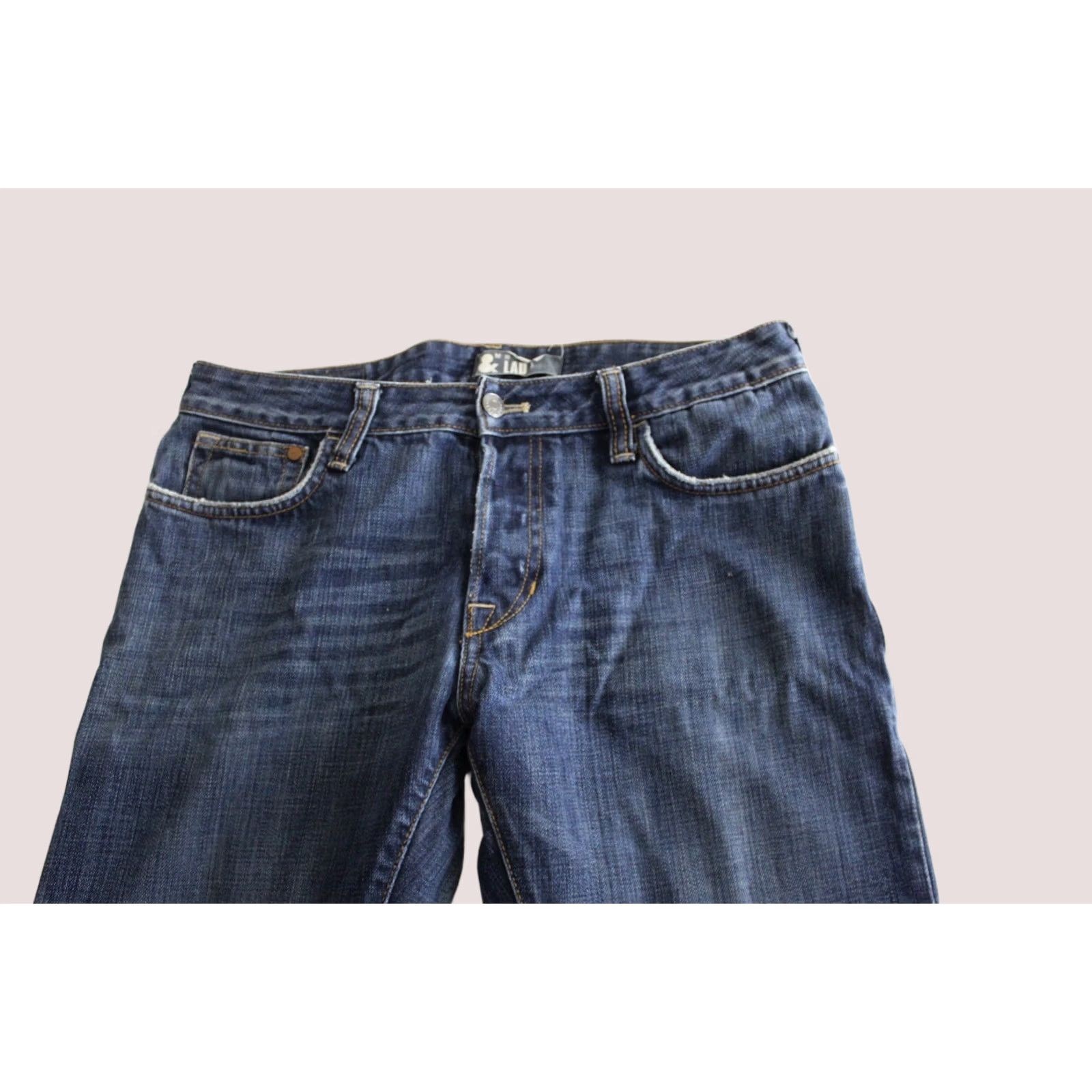 H&M H & M Distressed Denim Jeans Pants 32 x 27 Men Pants Multicolor 32 Inseam 27 In Regular XS- XL Style: Pants Mens Size US 32 / EU 48 - 1 Thumbnail
