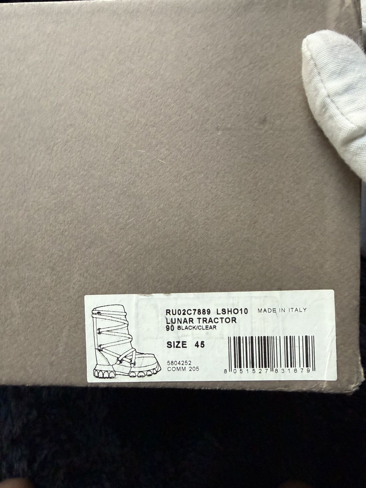 Rick Owens Shearling Lunar Tractor Boot Fall 2023 Size US 12 / EU 45 - 9 Thumbnail