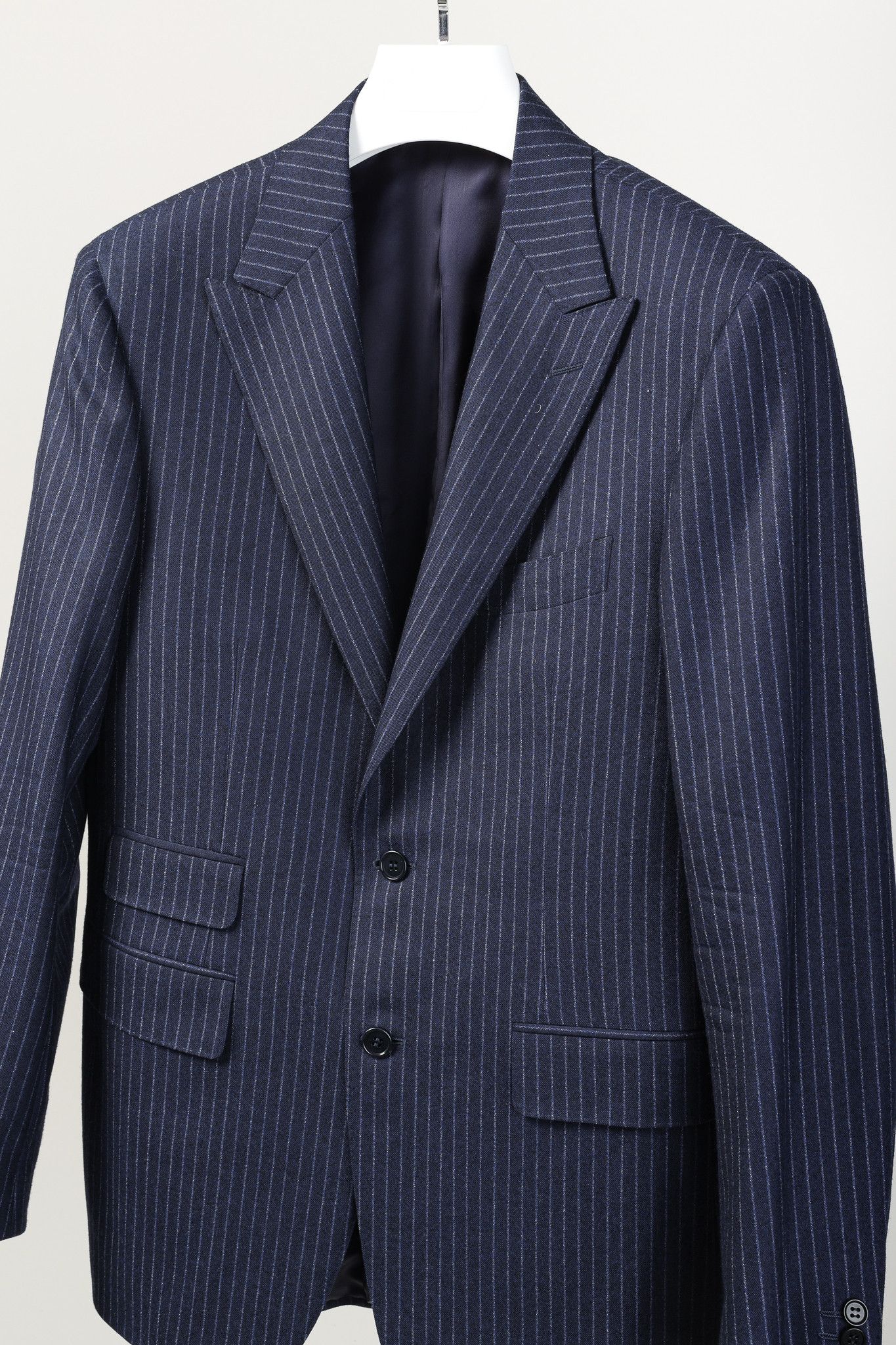 Canali Canali Blue Chalk Banker Stripe Single Breasted Blazer Size 40R - 3 Thumbnail