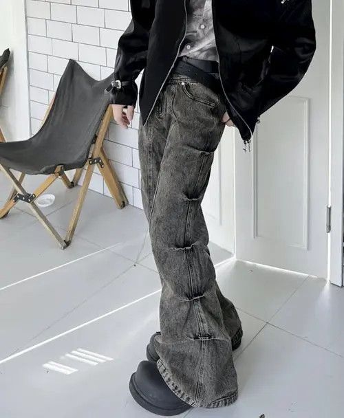 Jean Y2k Cargo Flared Stack Jeans Wide Leg Bootcut Stacked Size US 32 / EU 48 - 1 Thumbnail
