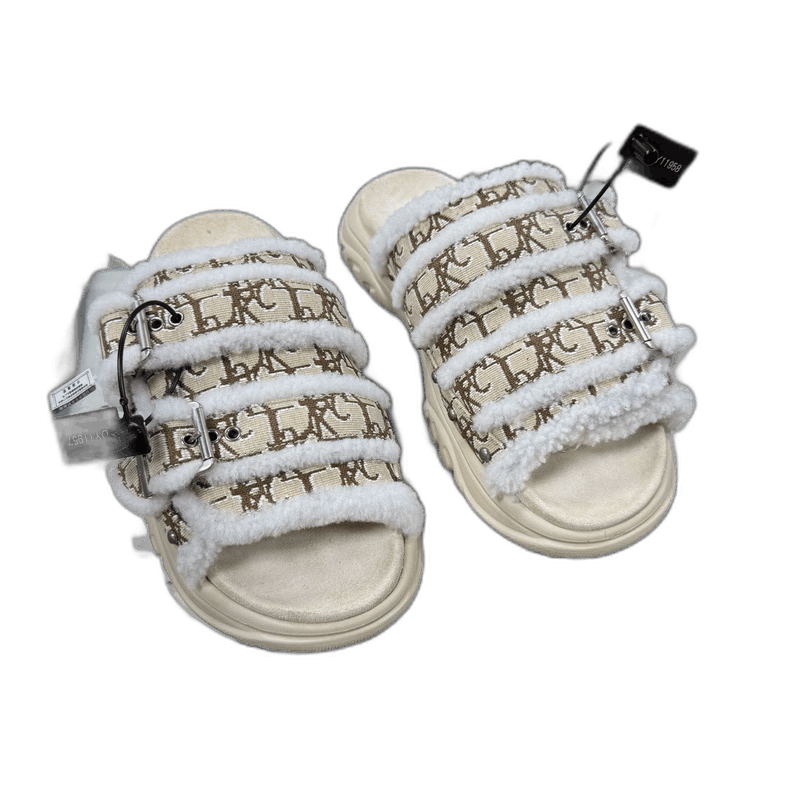 Dior DIOR Plush Logo ThickSoled Slippers-2506 Size US 10.5 / IT 40.5 - 1 Thumbnail