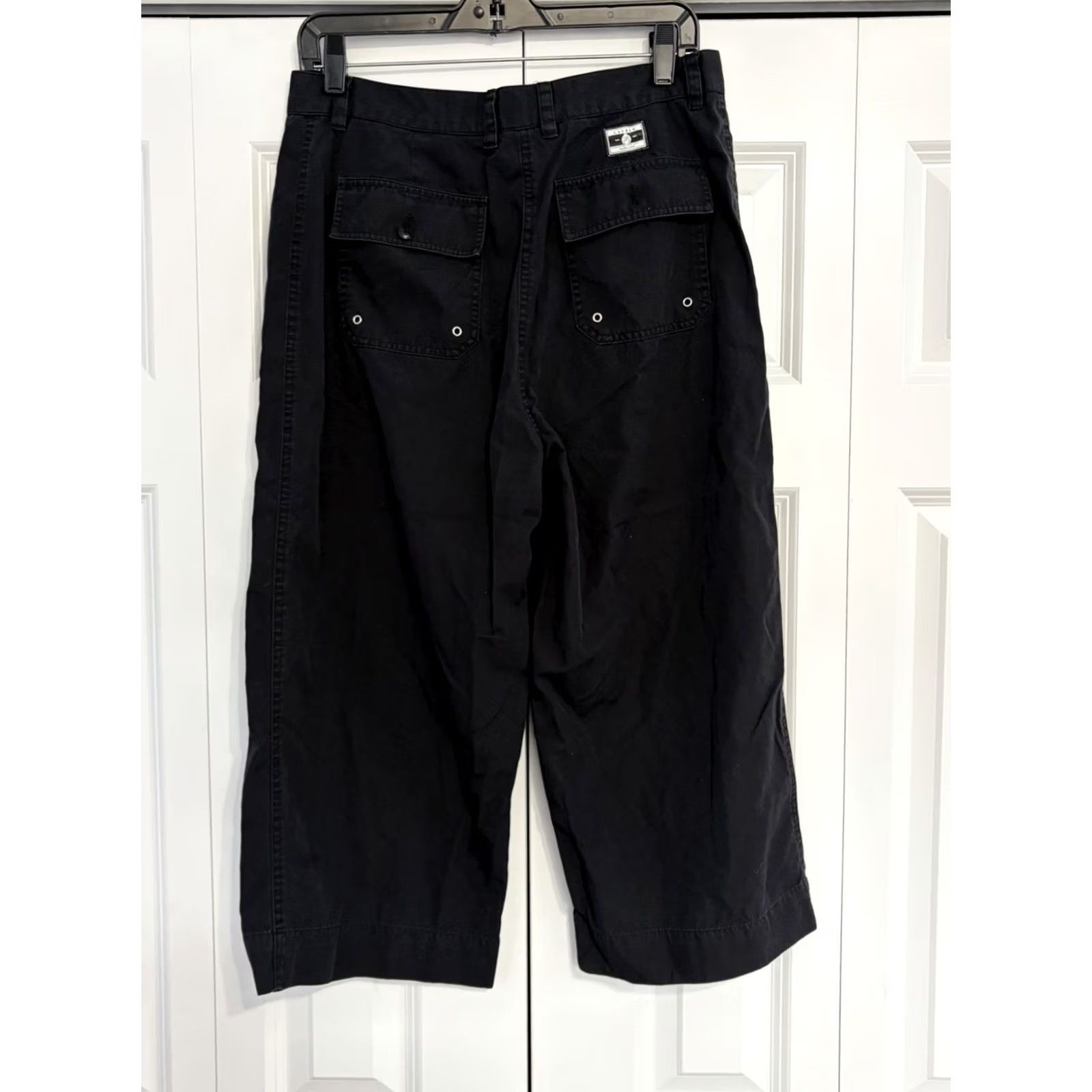Ralph Lauren Lauren Ralph Lauren Pants Womens 12 Black Capri Cropped Stretch Logo Pockets High Rise Straight Casual Travel Size 34" / US 12 / IT 48 - 2 Thumbnail